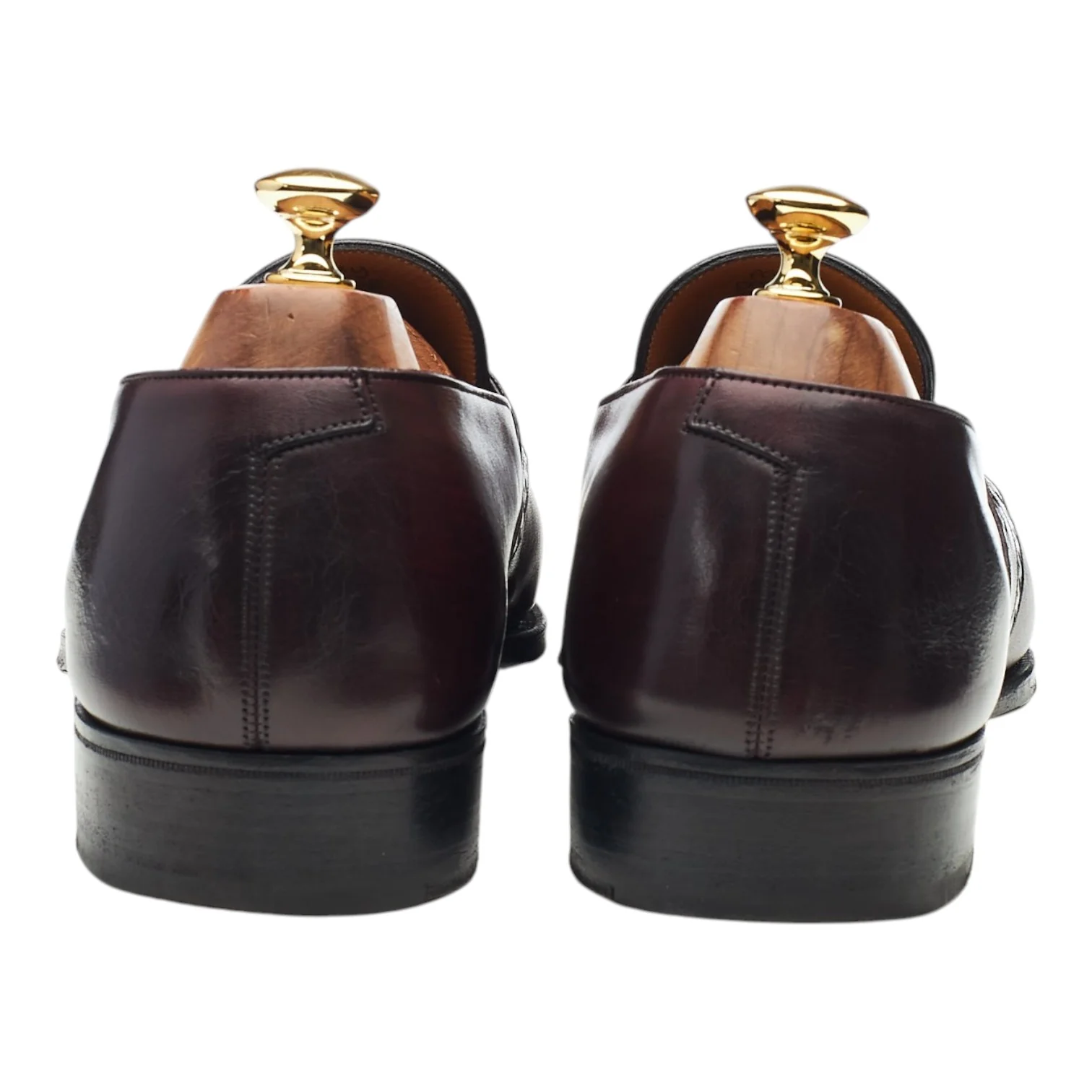 Deco 'Ashby' Burgundy Leather Full Strap Loafers UK 10 E - Image 4