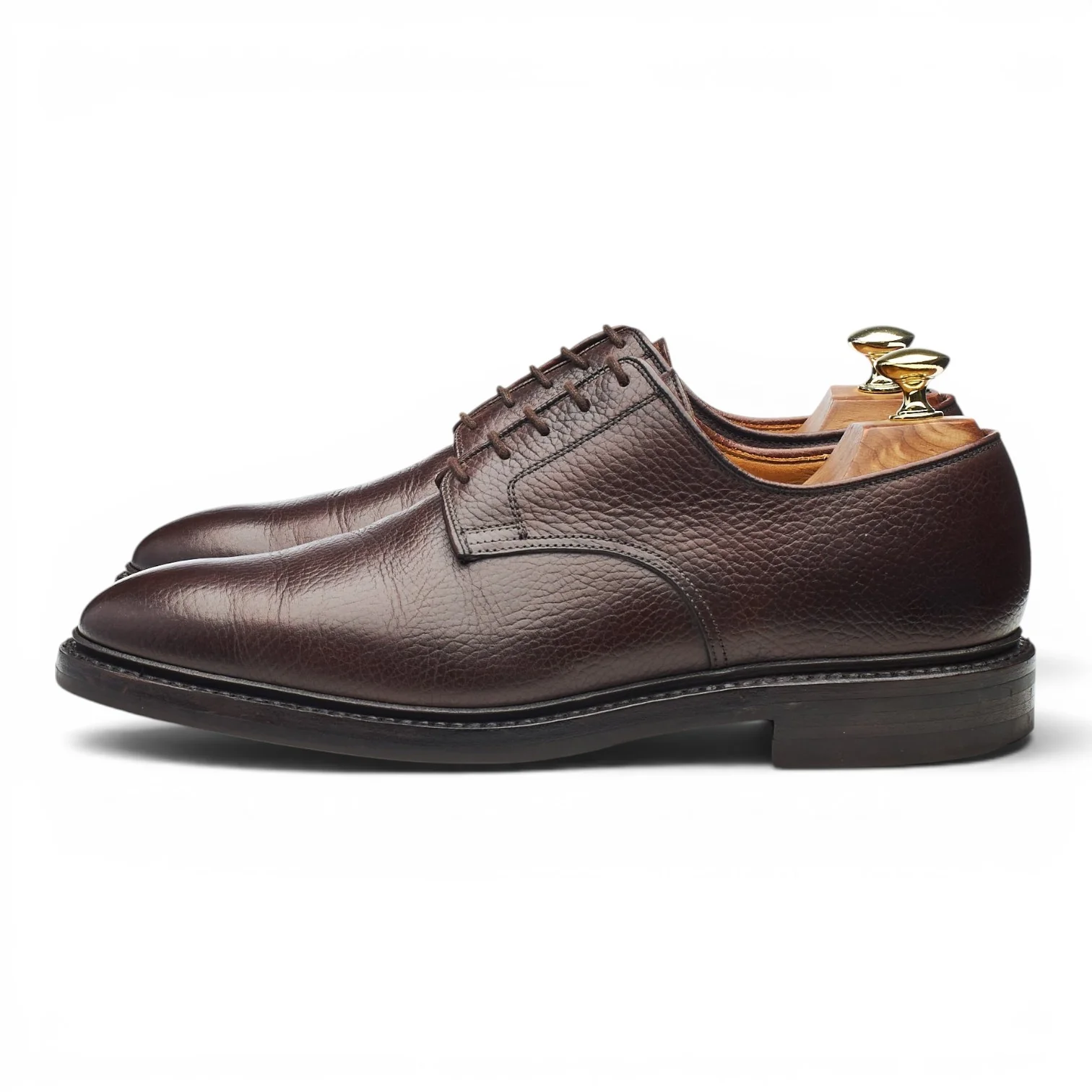 'Ashdown' Dark Brown Grain Leather Derby UK 7.5 E - Image 3