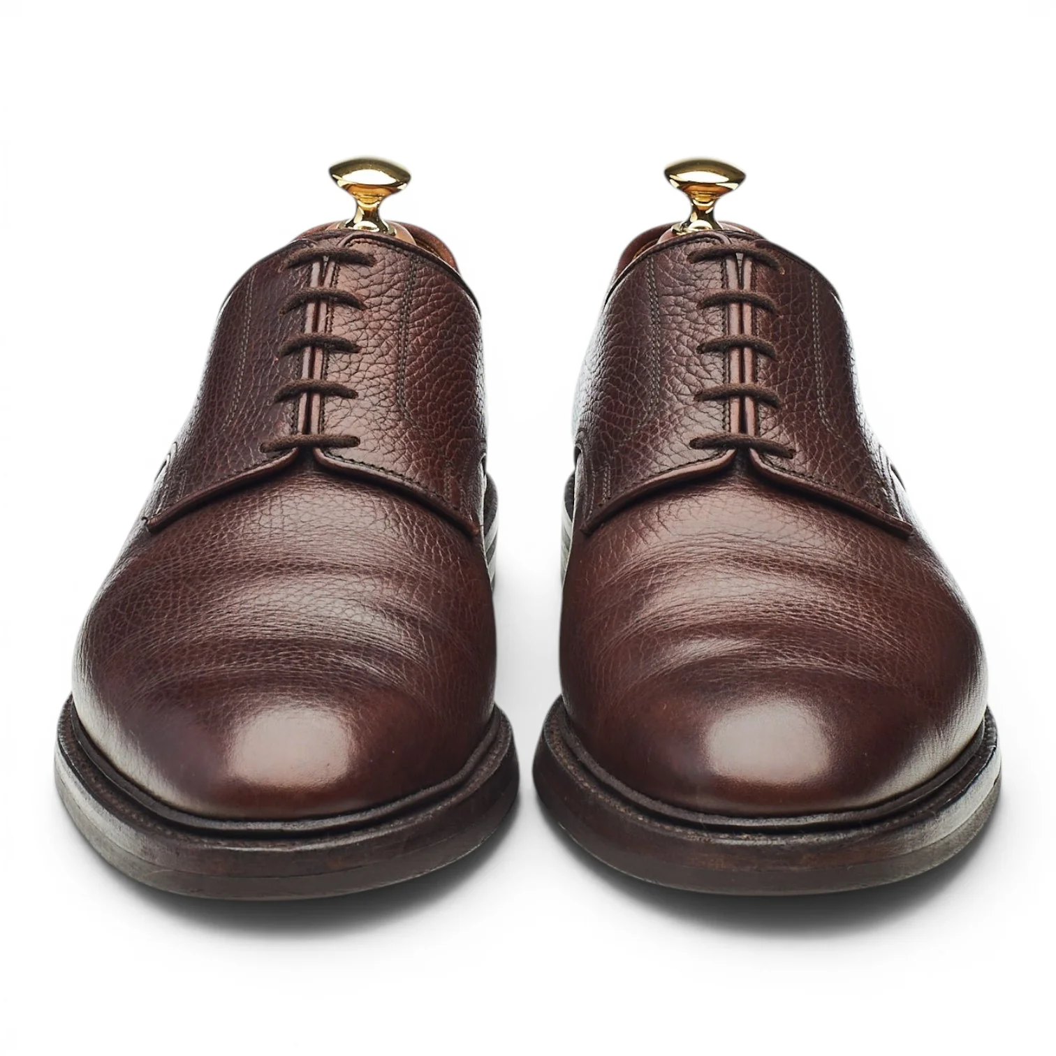 'Ashdown' Dark Brown Grain Leather Derby UK 9 E - Image 2