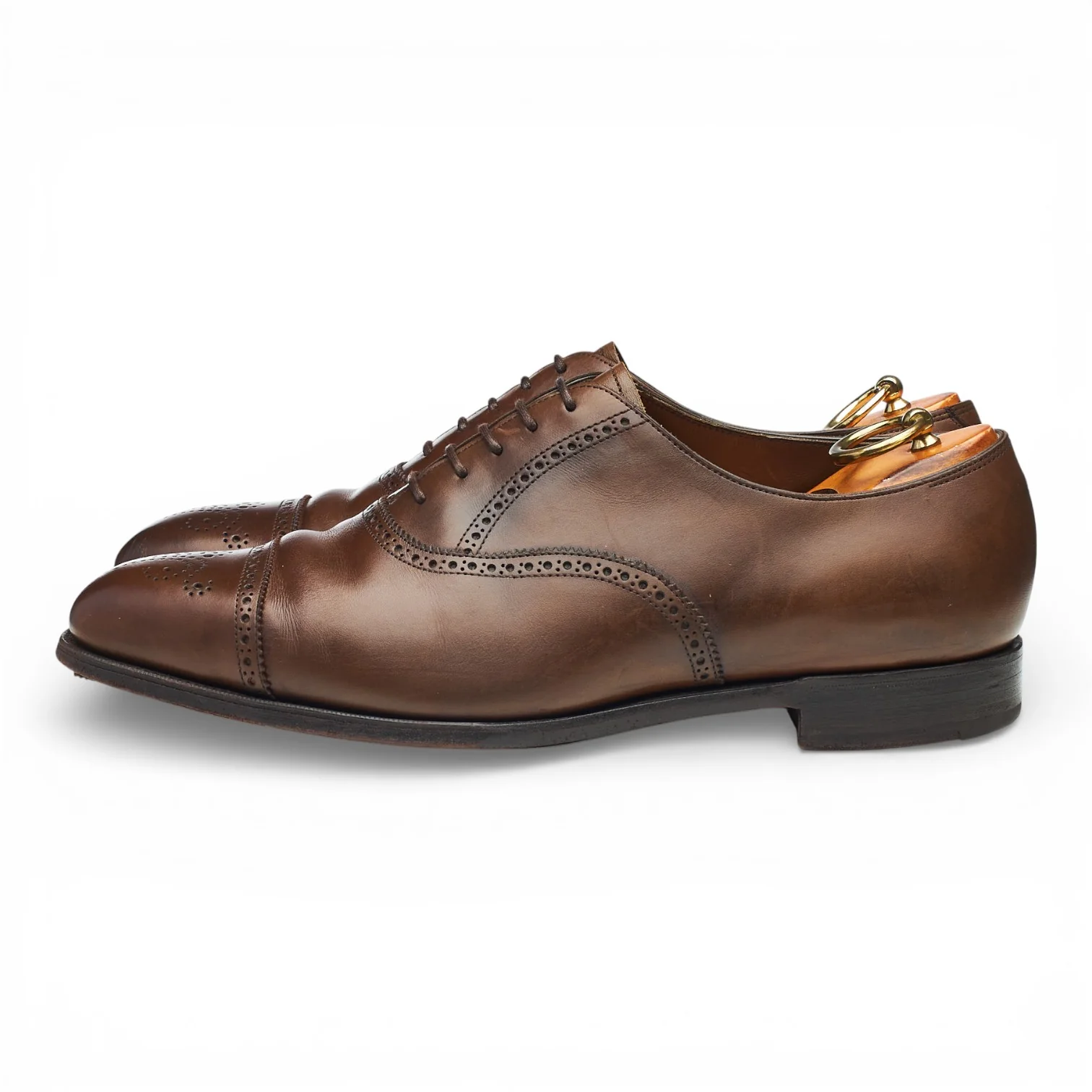'Asquith' Brown Leather Oxford Brogues UK 9 F - Image 3