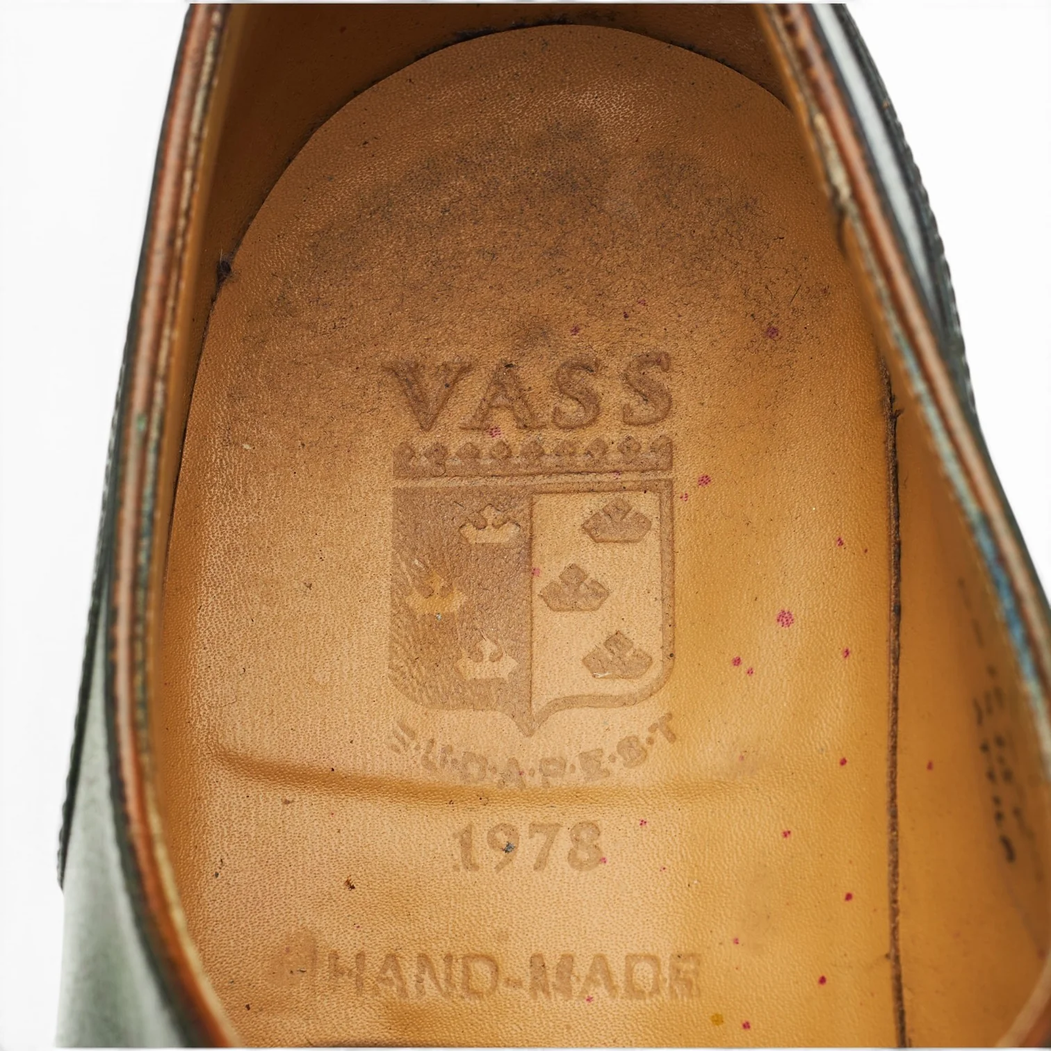 Green Patina Leather Derby UK 7.5 EU 41.5 F - Image 6