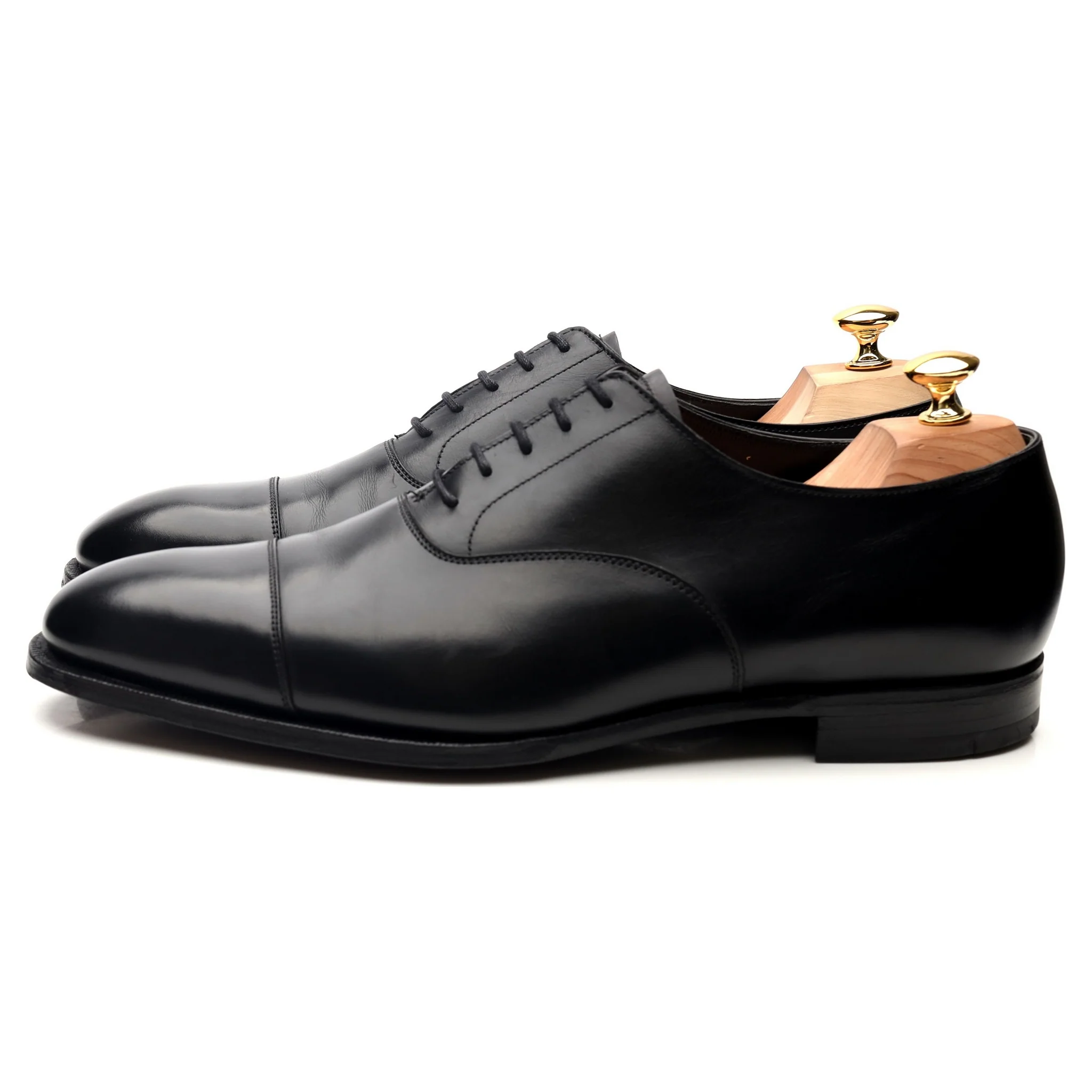 'Audley' Black Leather Oxford UK 11 E - Image 2