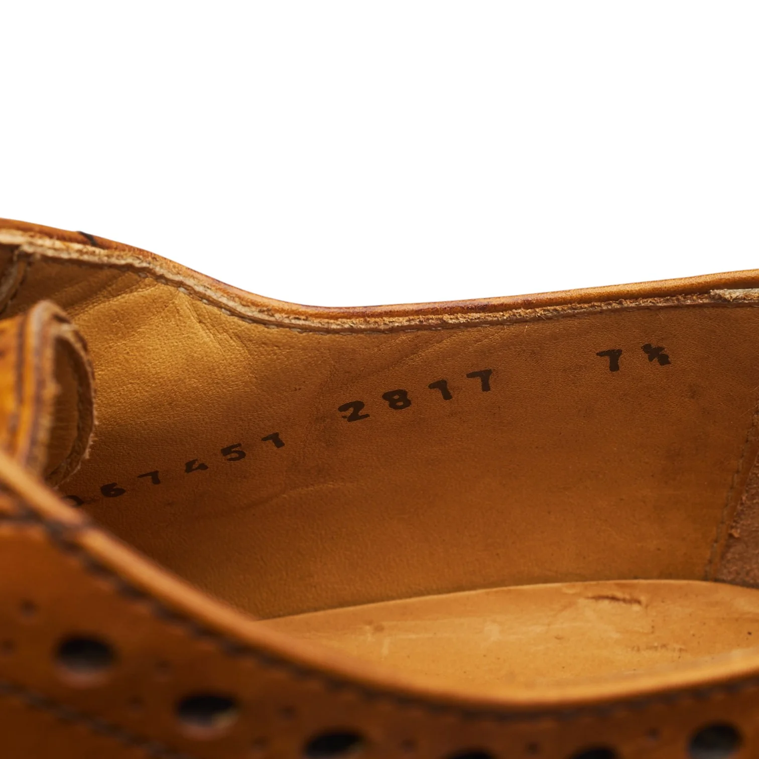 'Balfour 2817' Tan Brown Leather Oxford Brogues UK 7.5 F - Image 7