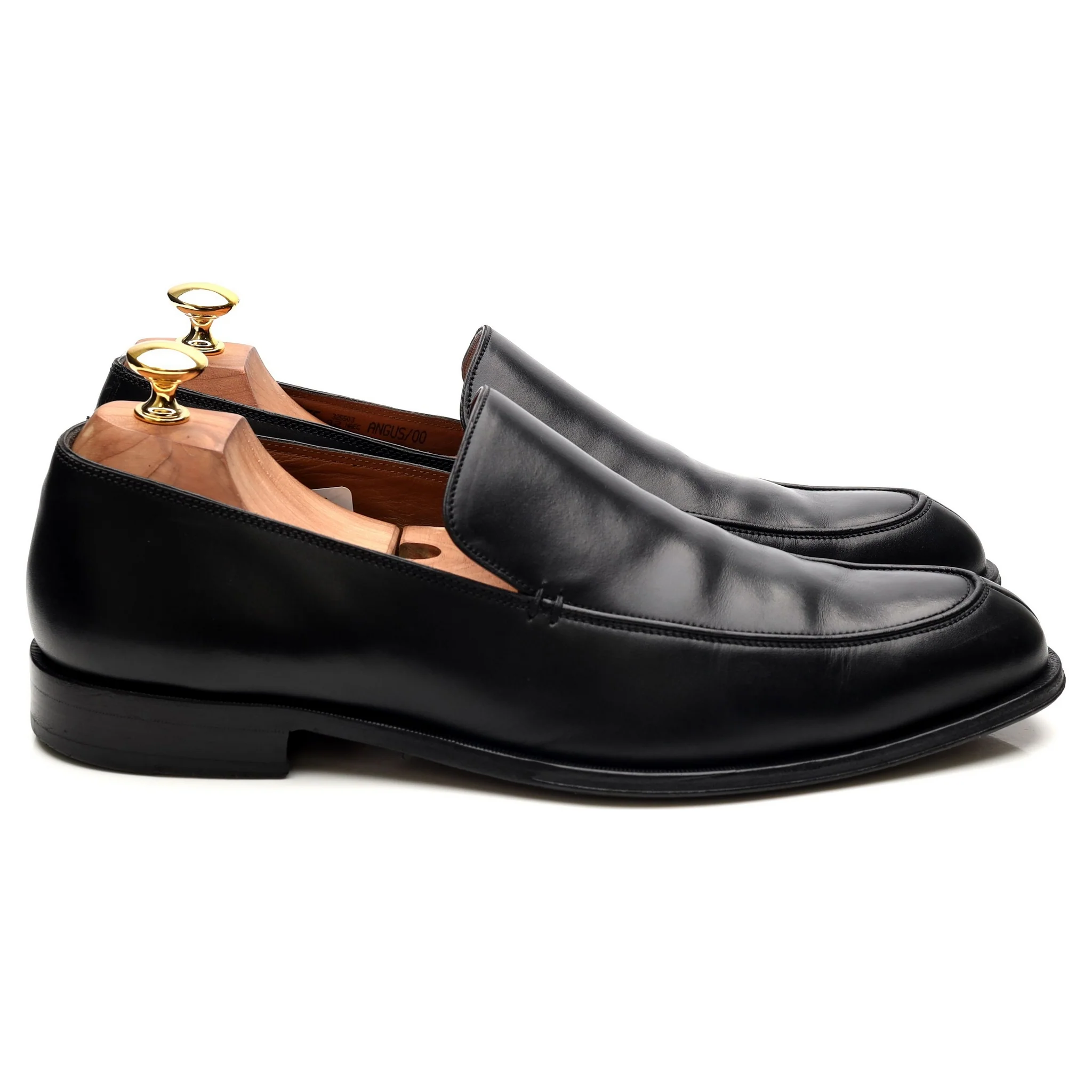 Black Leather Loafers UK 8 EEE - Image 6