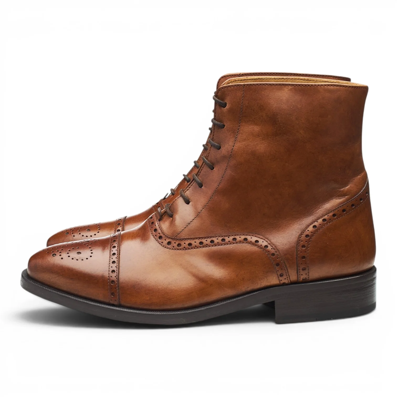 'Balmoral' Brown Leather Boots UK 6.5 - Image 3