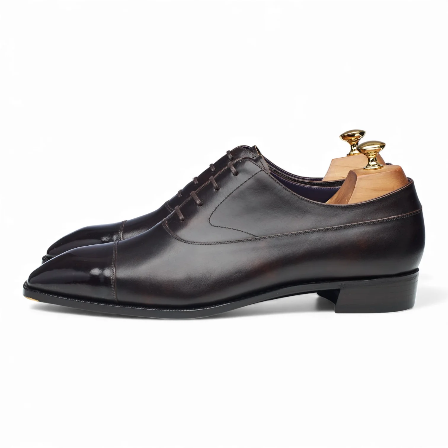 'Balmoral' Dark Brown Museum Leather Oxford UK 10 - Image 3