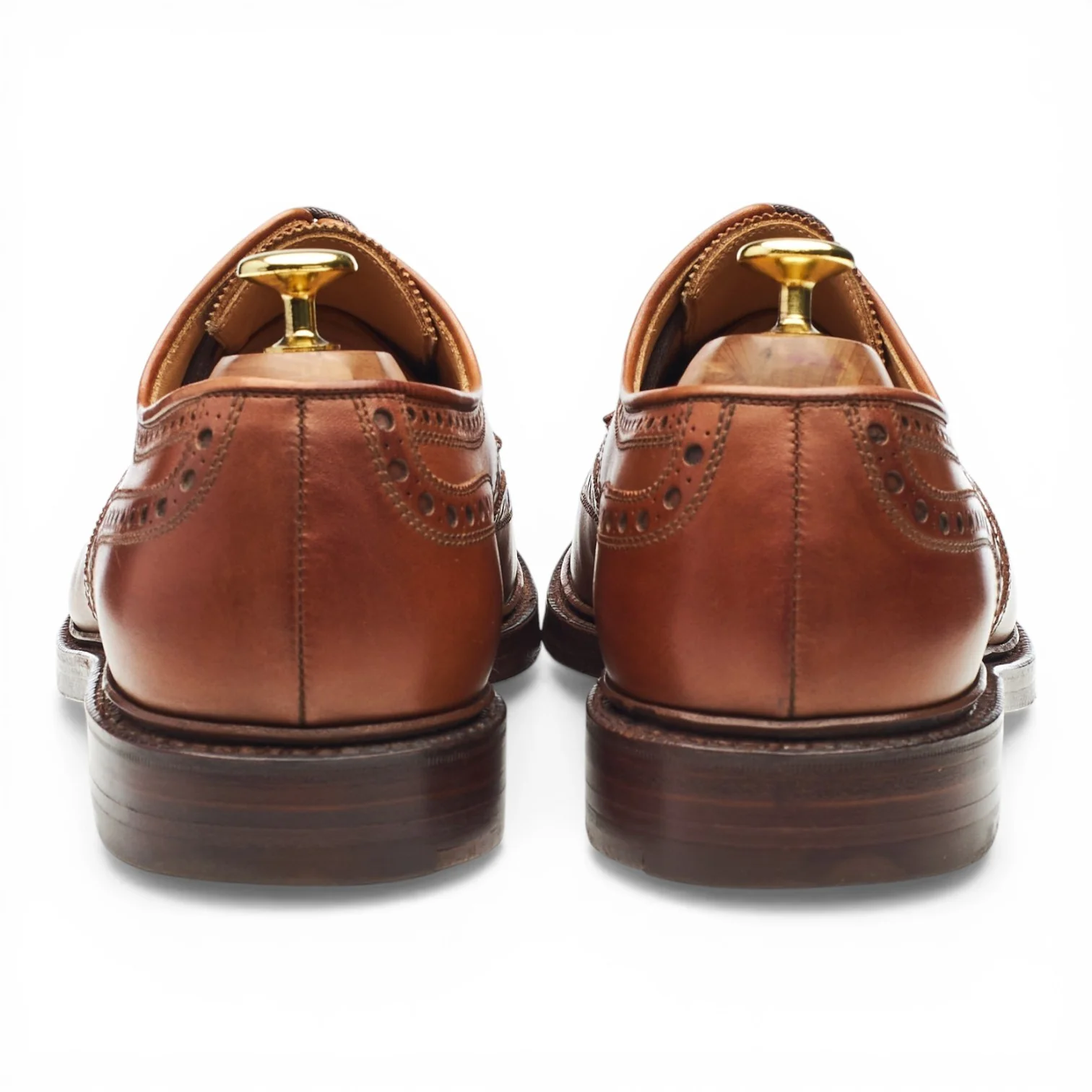 'Bangor' Tan Brown Leather Derby Brogues UK 8.5 E - Image 4