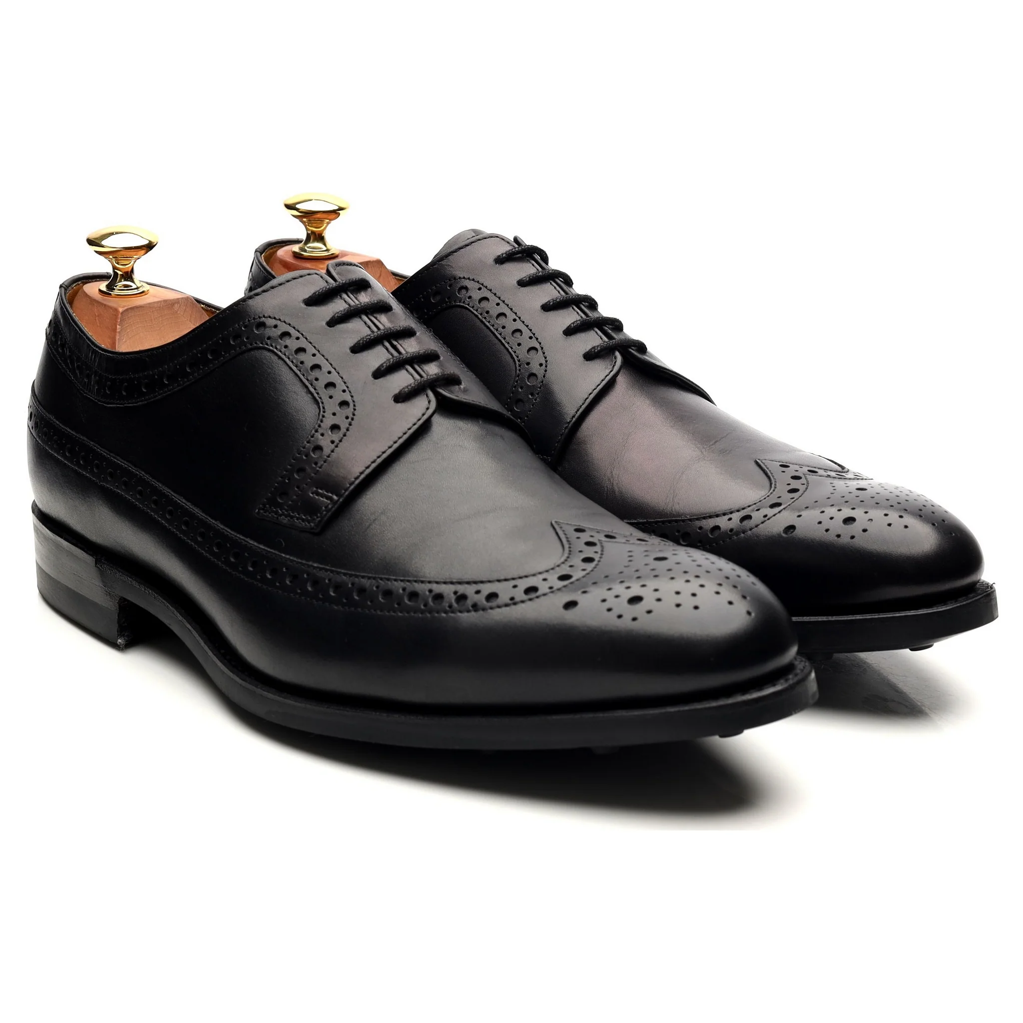 'Bath' Black Leather Derby Brogues UK 9 G - Image 7