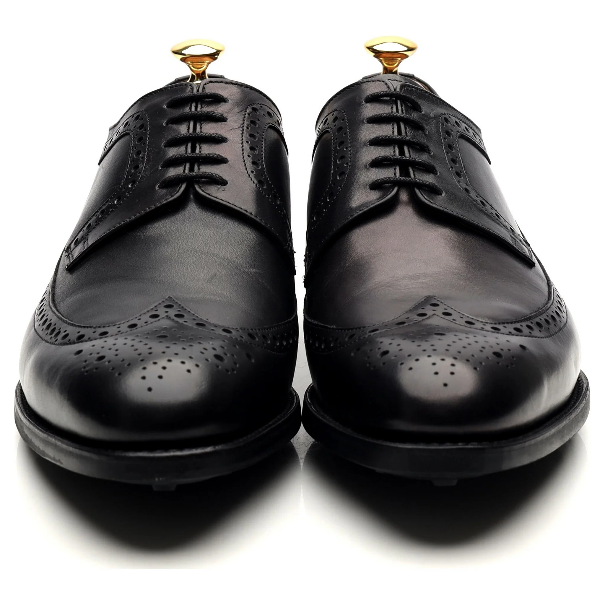'Bath' Black Leather Derby Brogues UK 9 G - Image 8