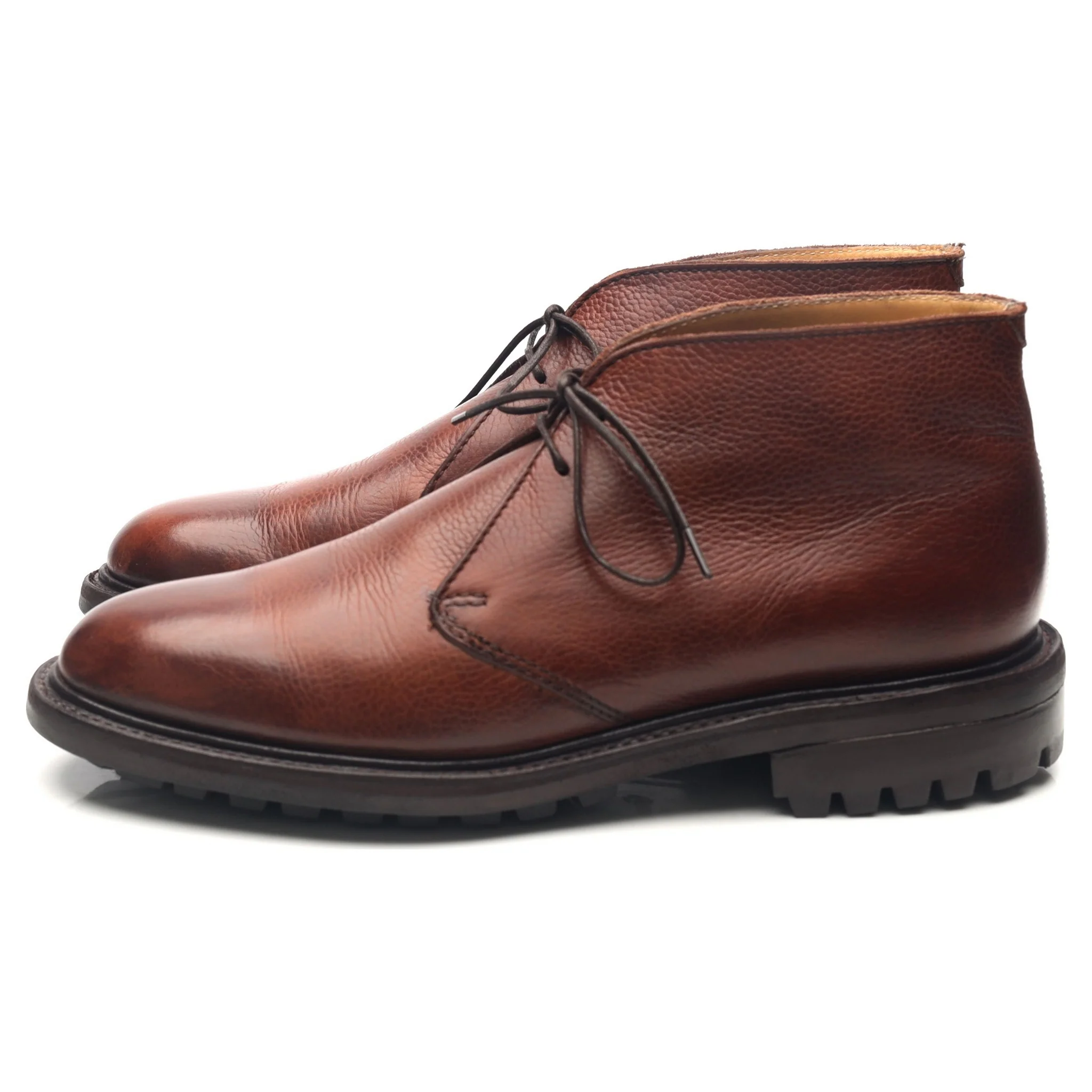 Brown Leather Chukka Boots UK 7.5 F - Image 2