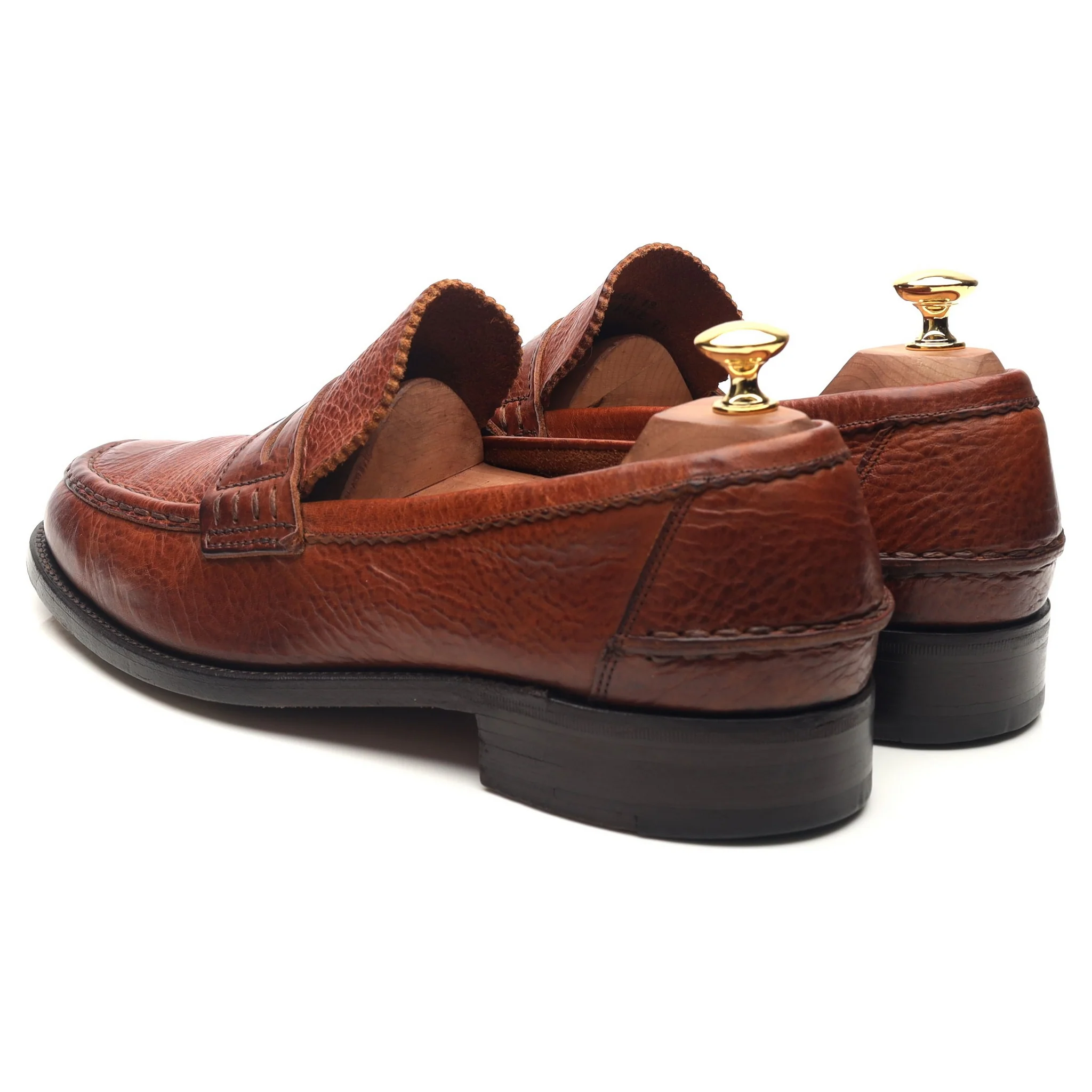 Tan Brown Leather Loafers UK 9.5 F - Image 3