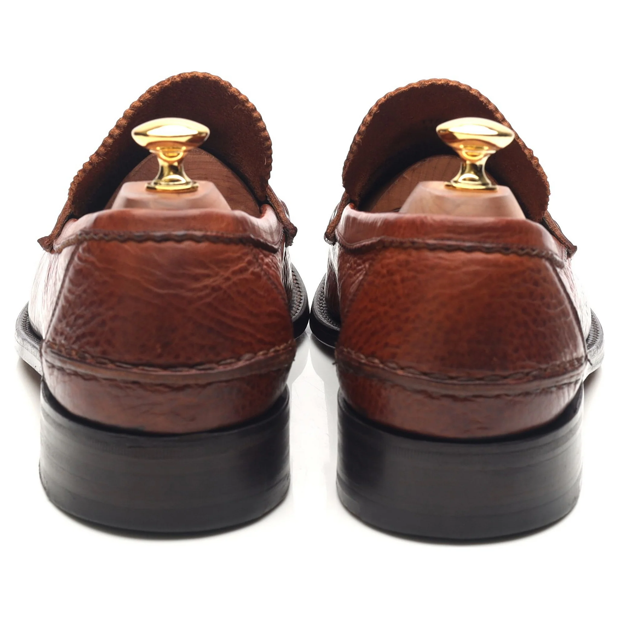 Tan Brown Leather Loafers UK 9.5 F - Image 4