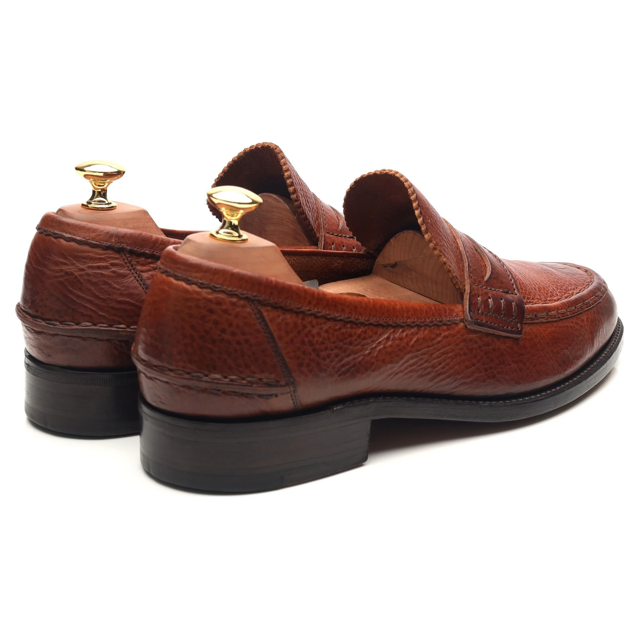 Tan Brown Leather Loafers UK 9.5 F - Image 5