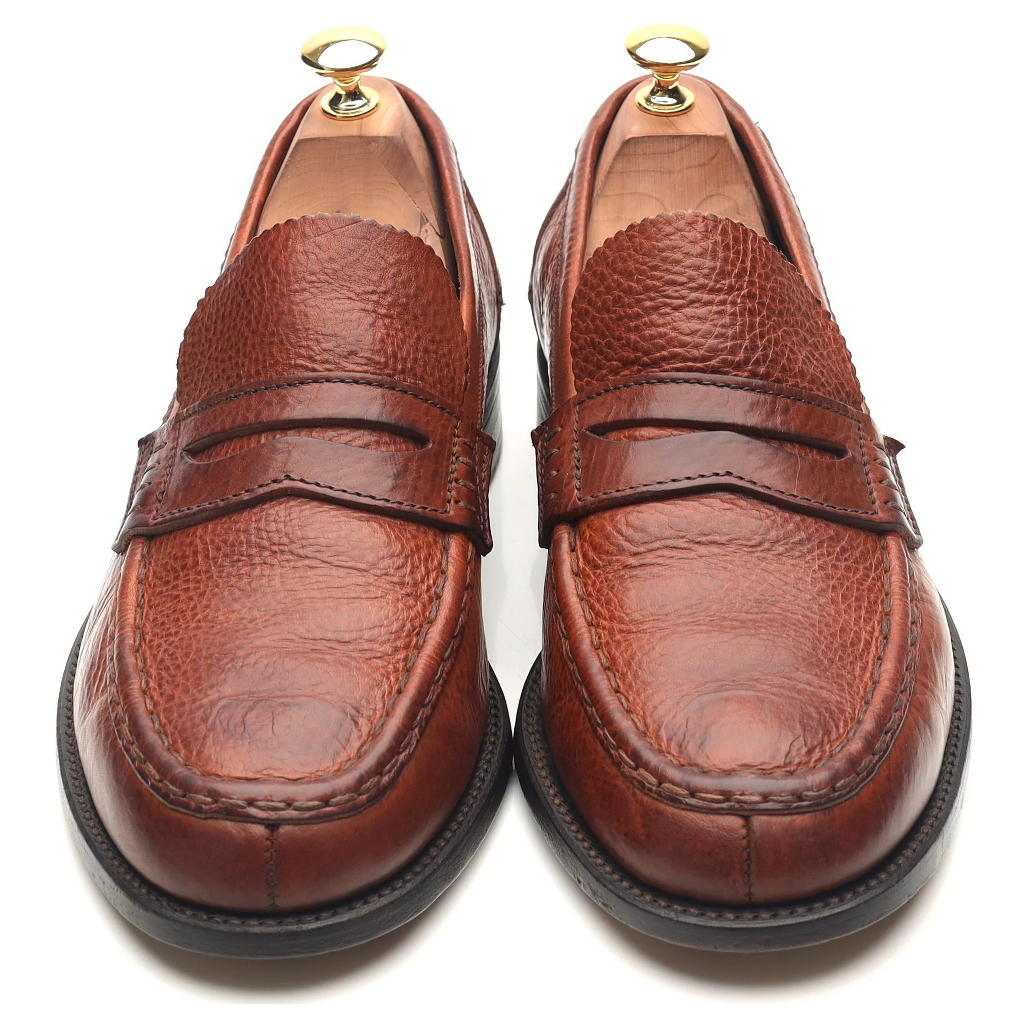 Tan Brown Leather Loafers UK 9.5 F - Image 9