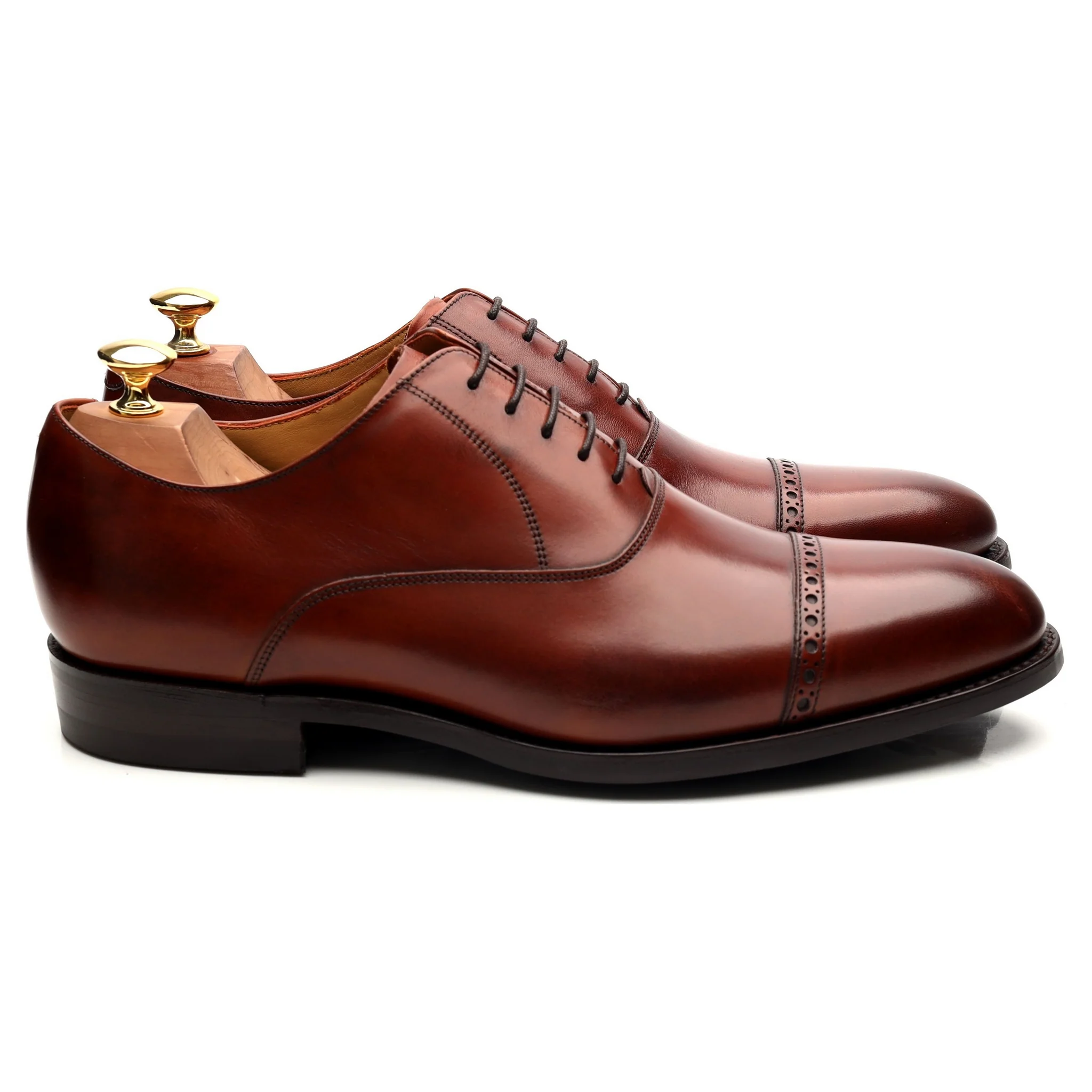 'Burford' Brown Leather Oxford UK 9 G - Image 6