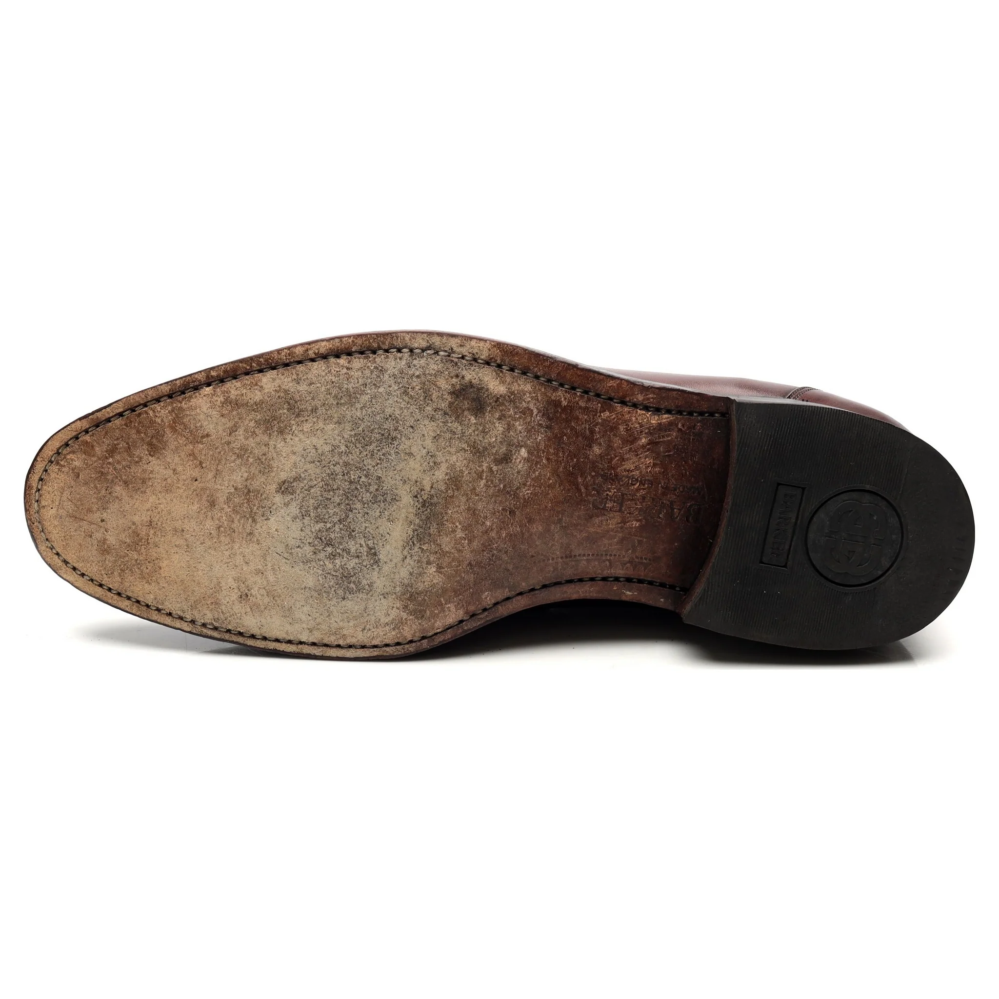 Burgundy Leather Loafers UK 10 F - Image 10