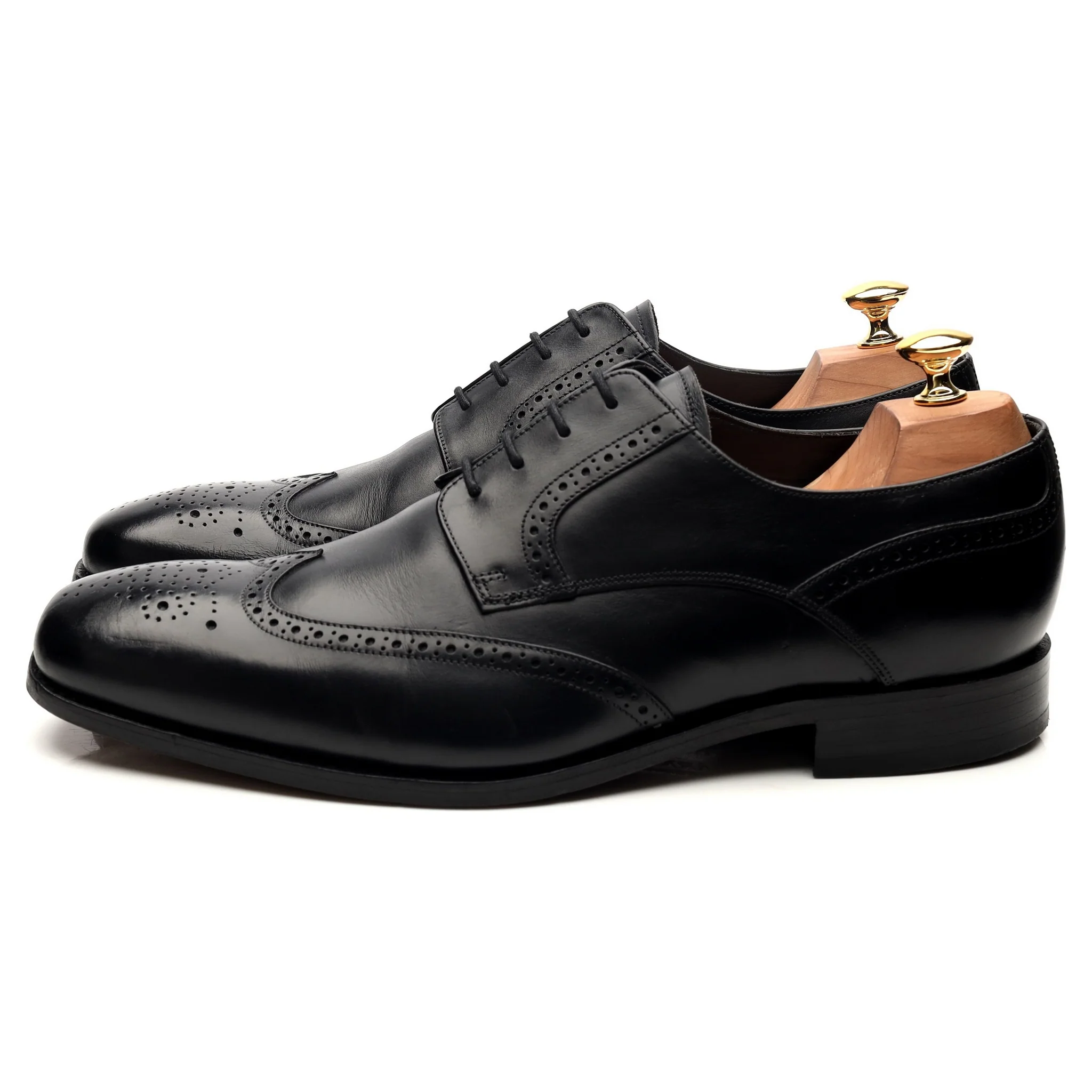 'Toddington' Black Leather Derby Brogues UK 10 G - Image 2