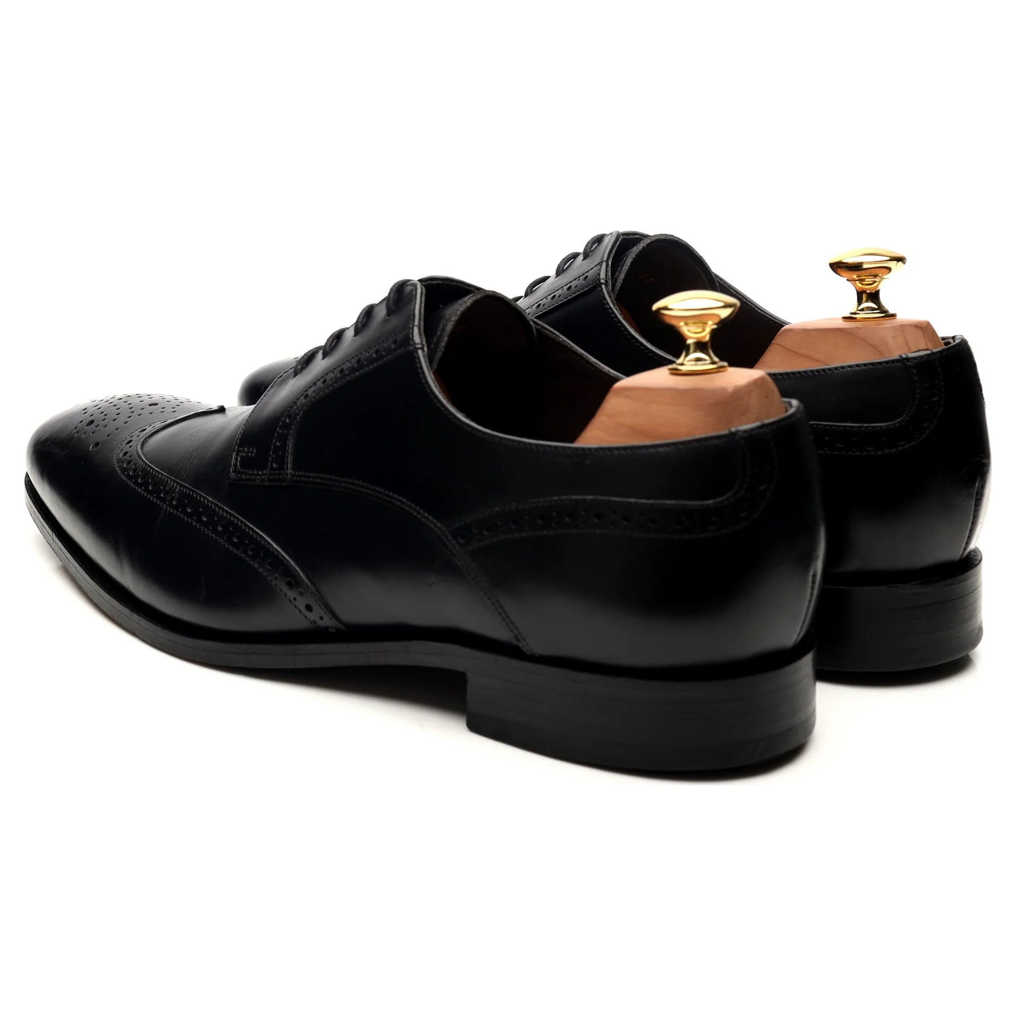 'Toddington' Black Leather Derby Brogues UK 10 G - Image 3
