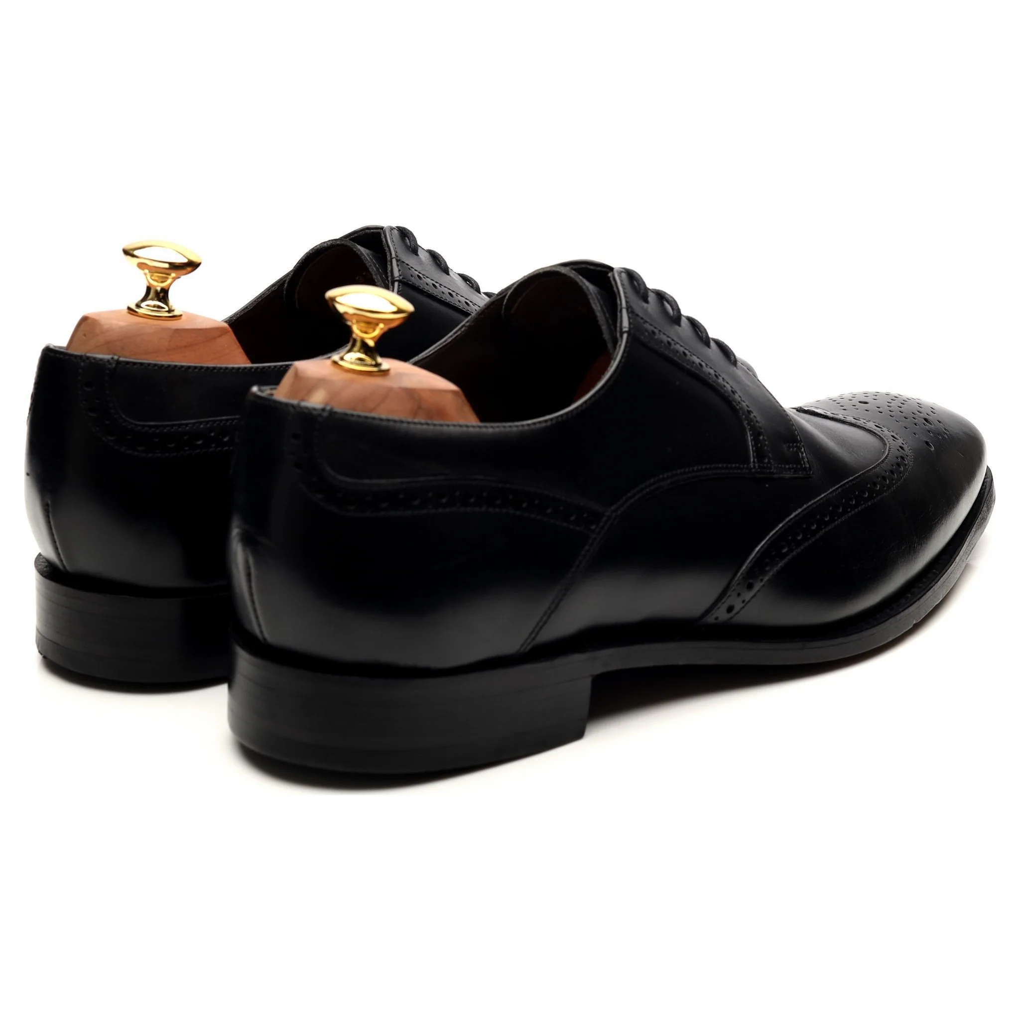 'Toddington' Black Leather Derby Brogues UK 10 G - Image 5