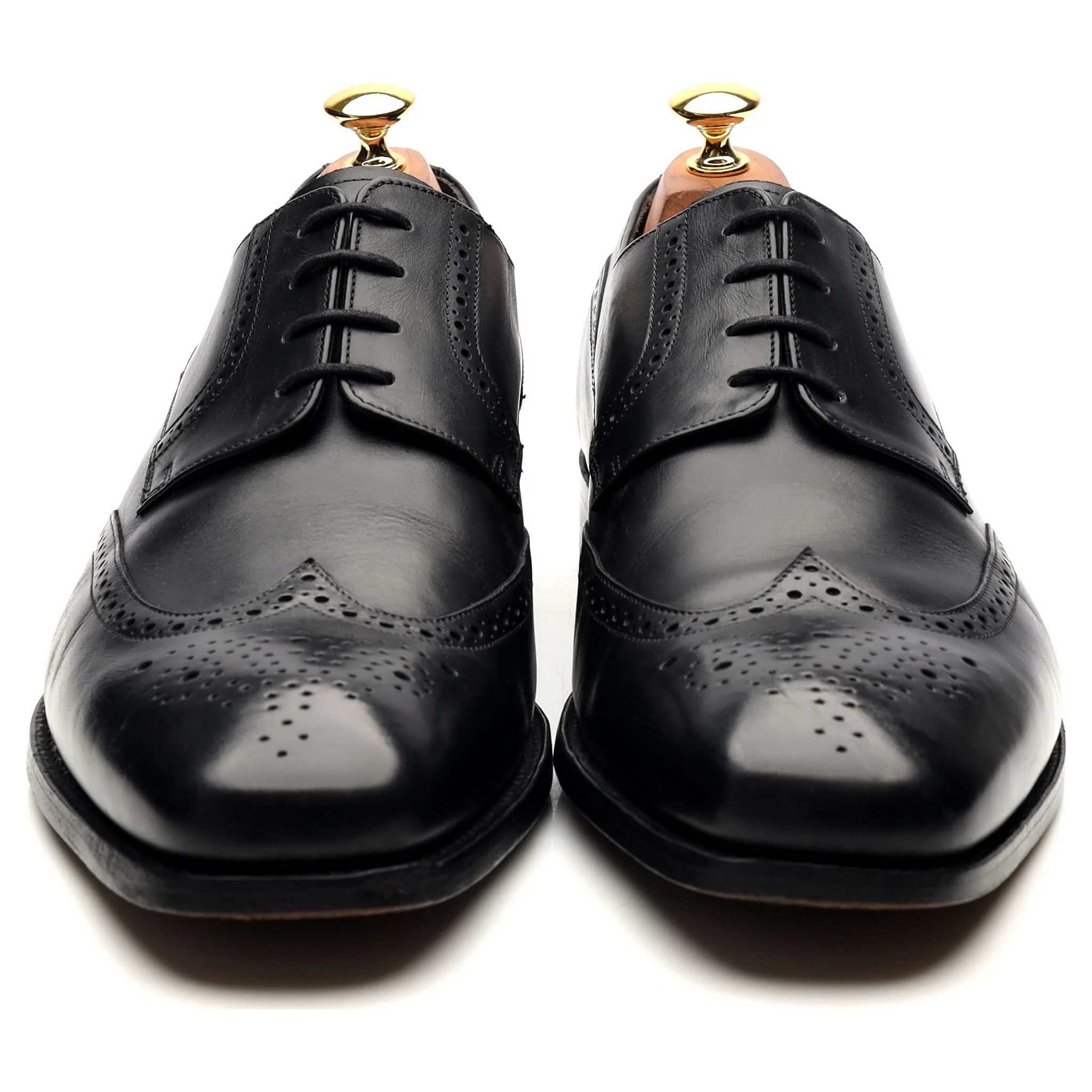 'Toddington' Black Leather Derby Brogues UK 10 G - Image 8