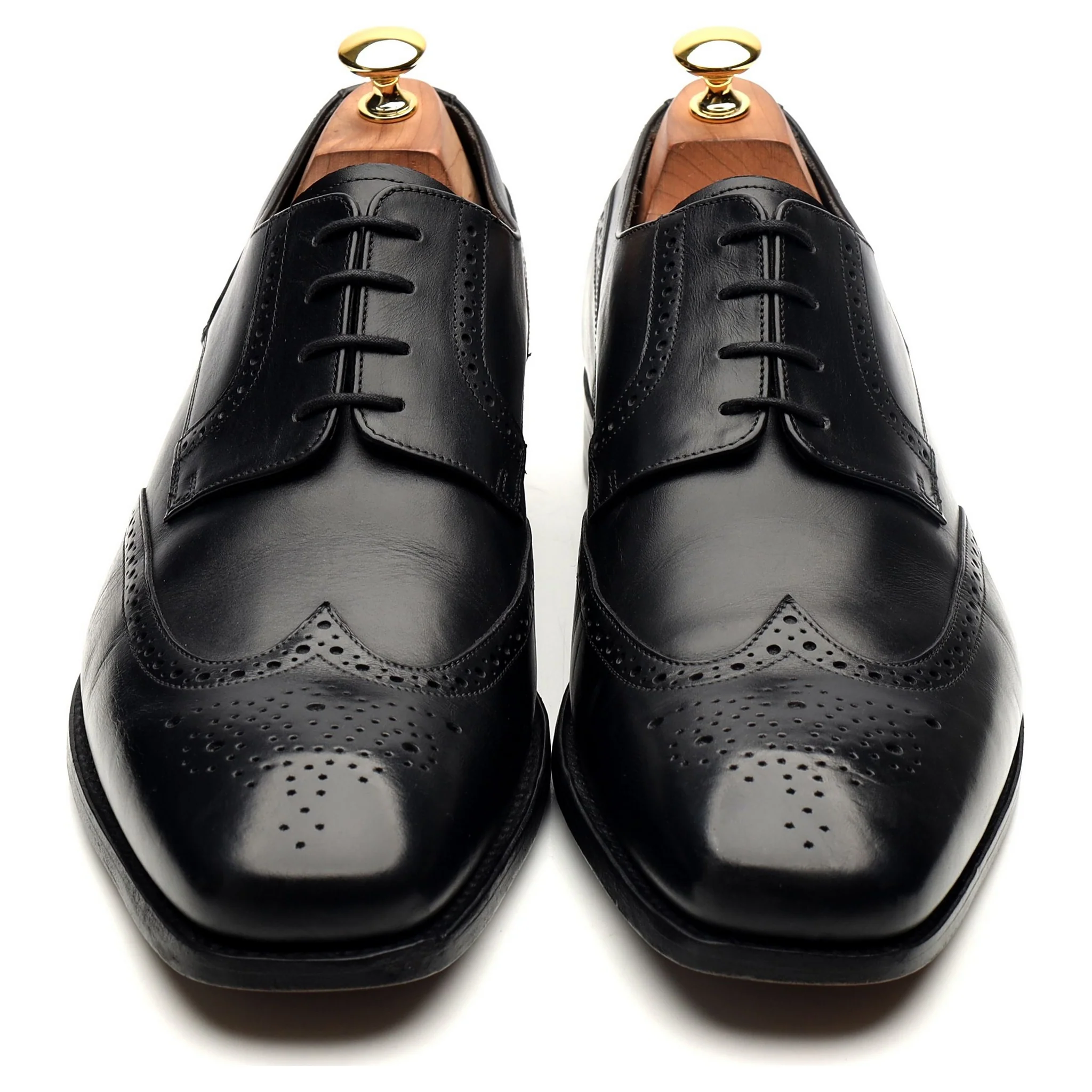 'Toddington' Black Leather Derby Brogues UK 10 G - Image 9