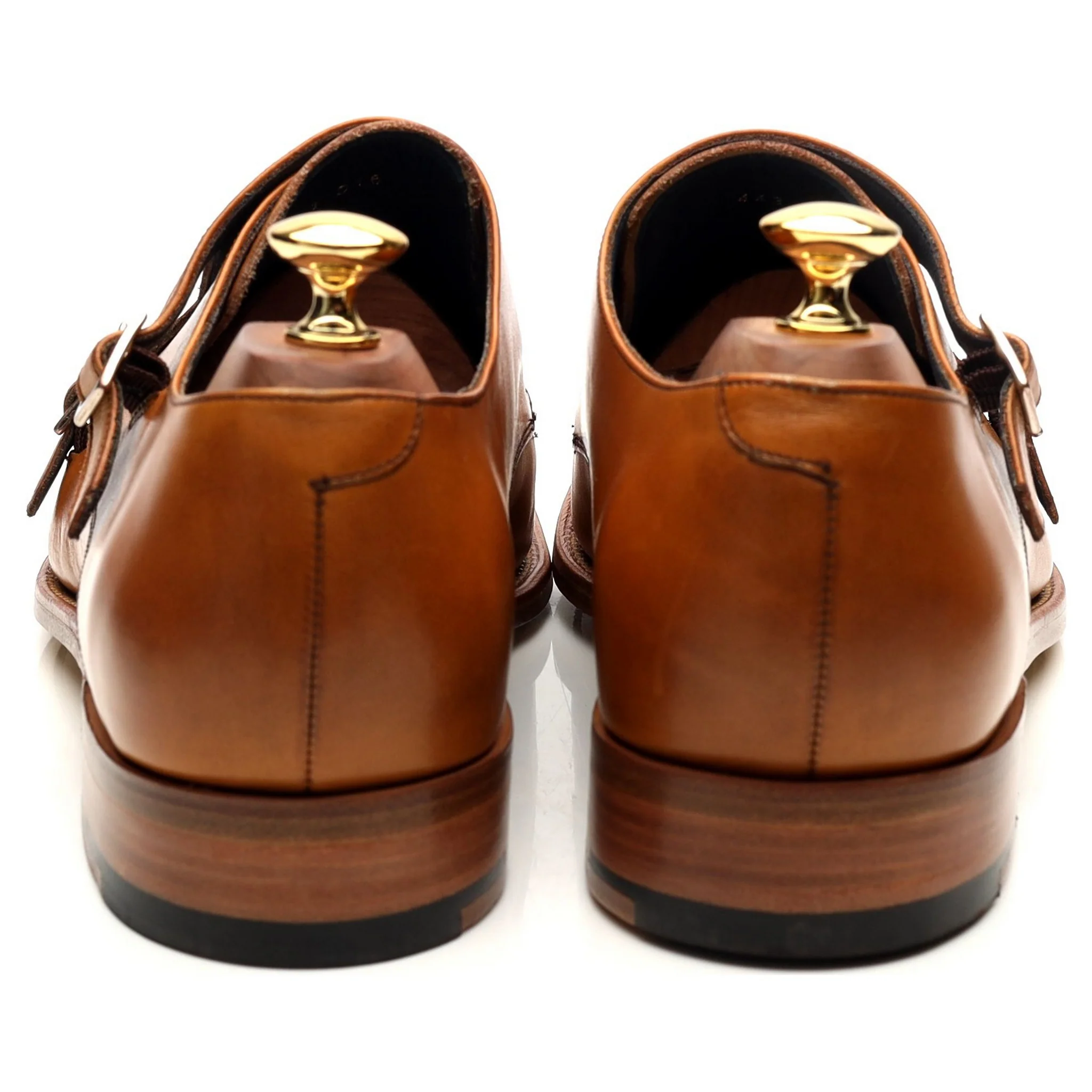 'Hillman' Tan Brown Leather Double Monk Strap UK 9 F - Image 4