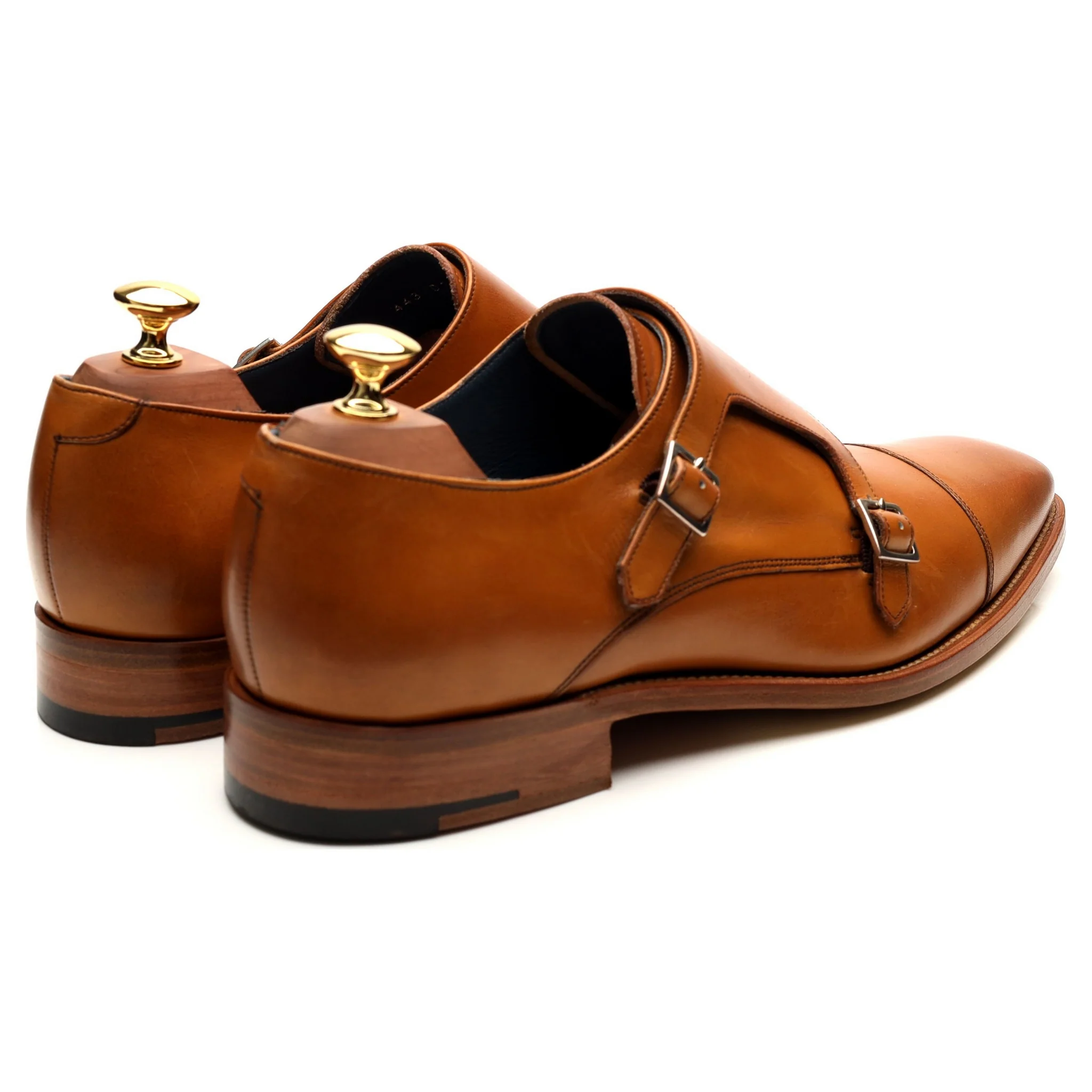 'Hillman' Tan Brown Leather Double Monk Strap UK 9 F - Image 5