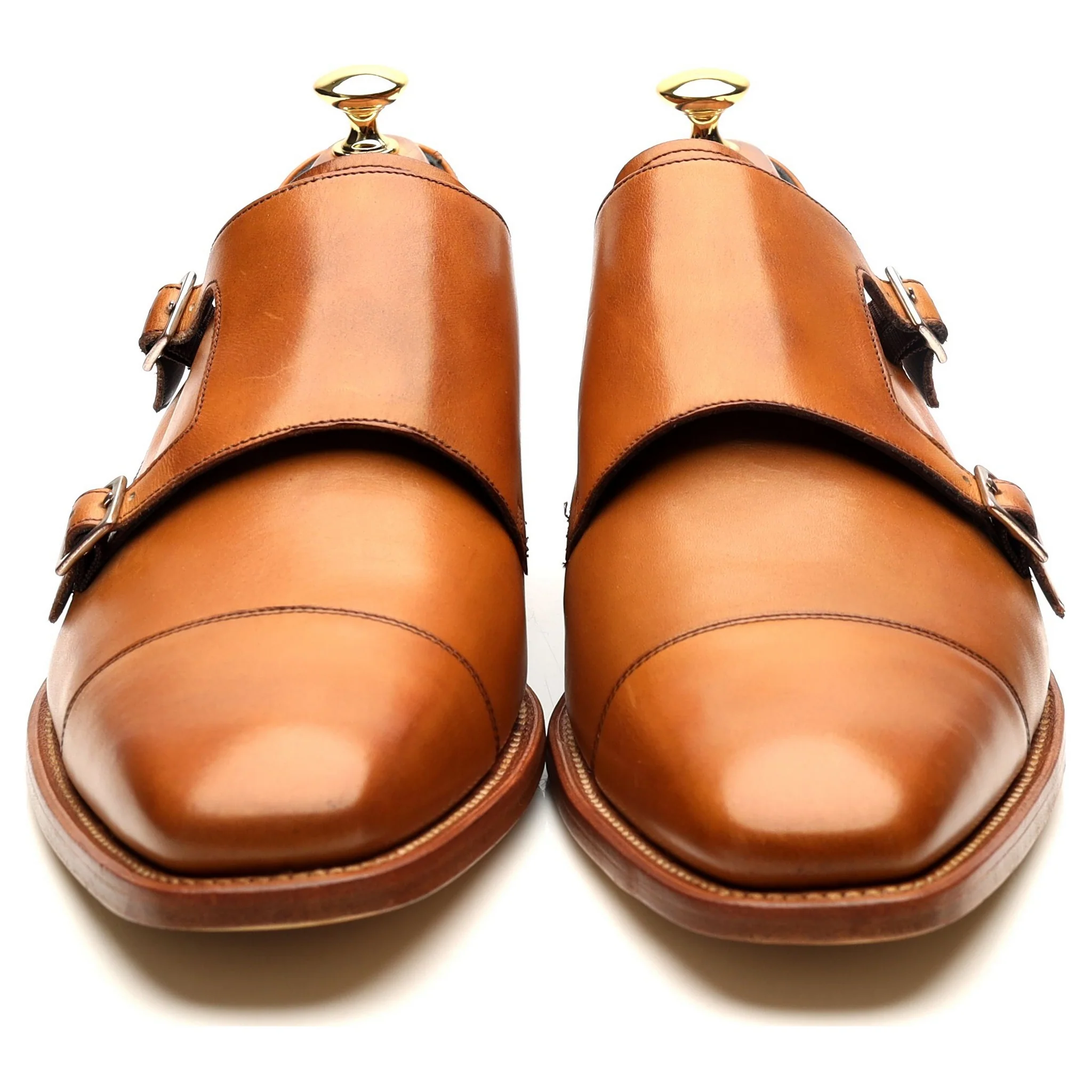 'Hillman' Tan Brown Leather Double Monk Strap UK 9 F - Image 8