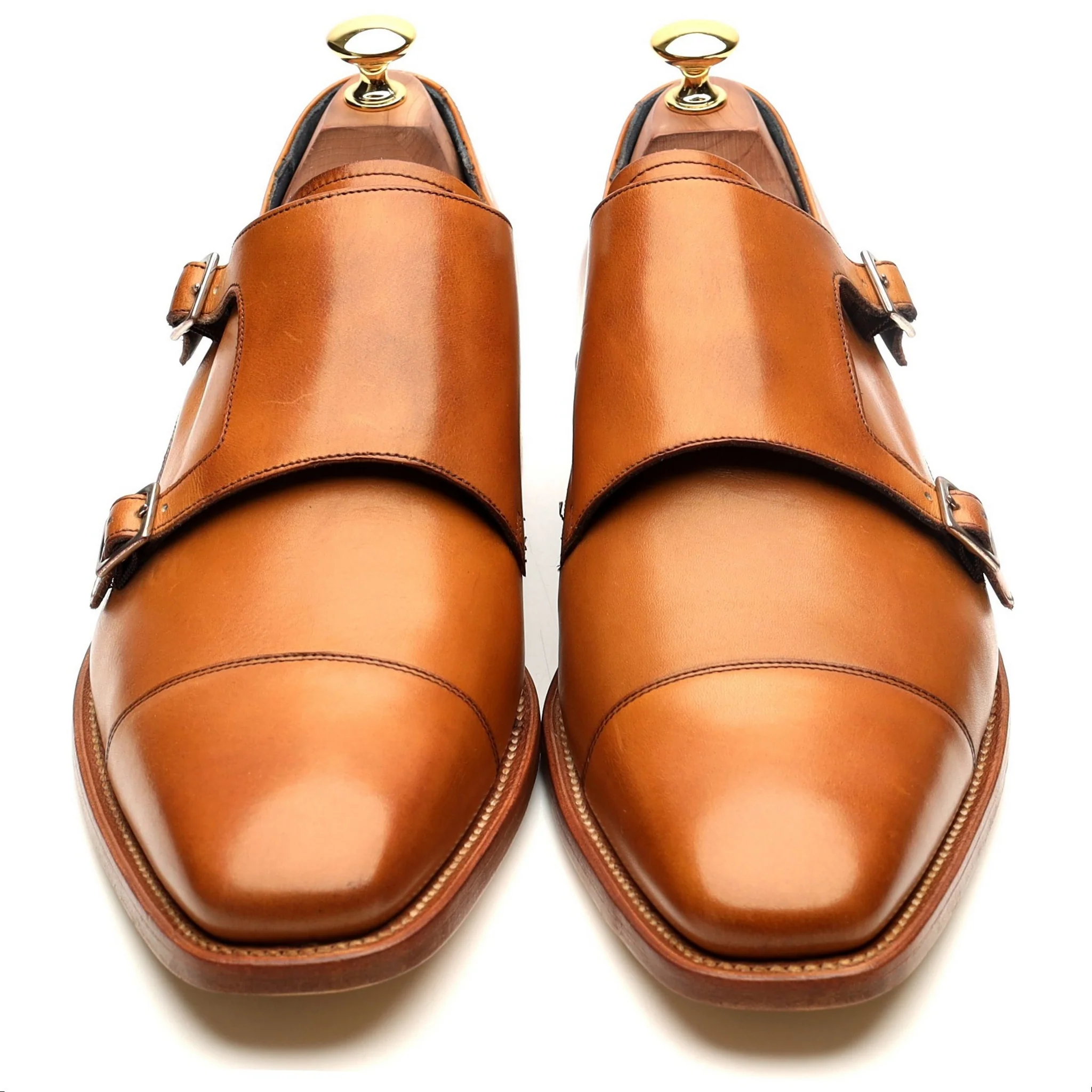 'Hillman' Tan Brown Leather Double Monk Strap UK 9 F - Image 9