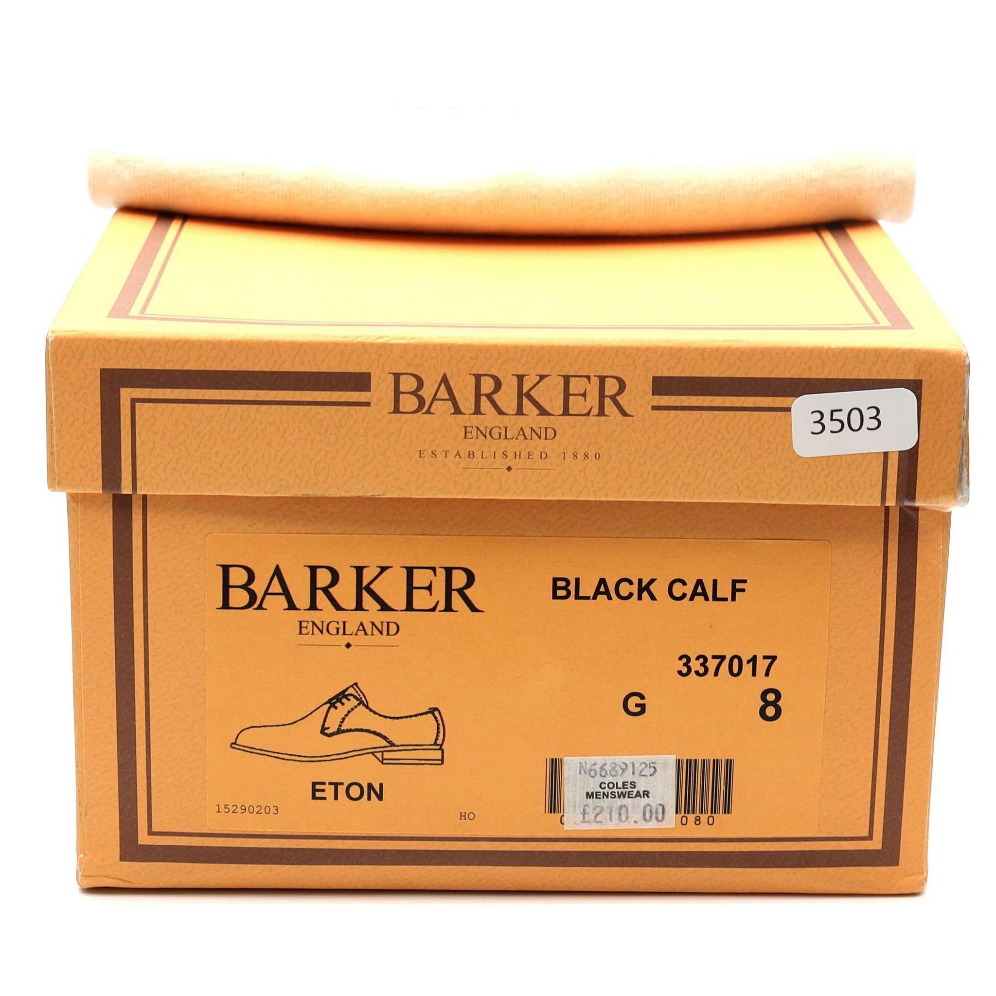 'Eton' Black Leather Derby UK 8 G - Image 14