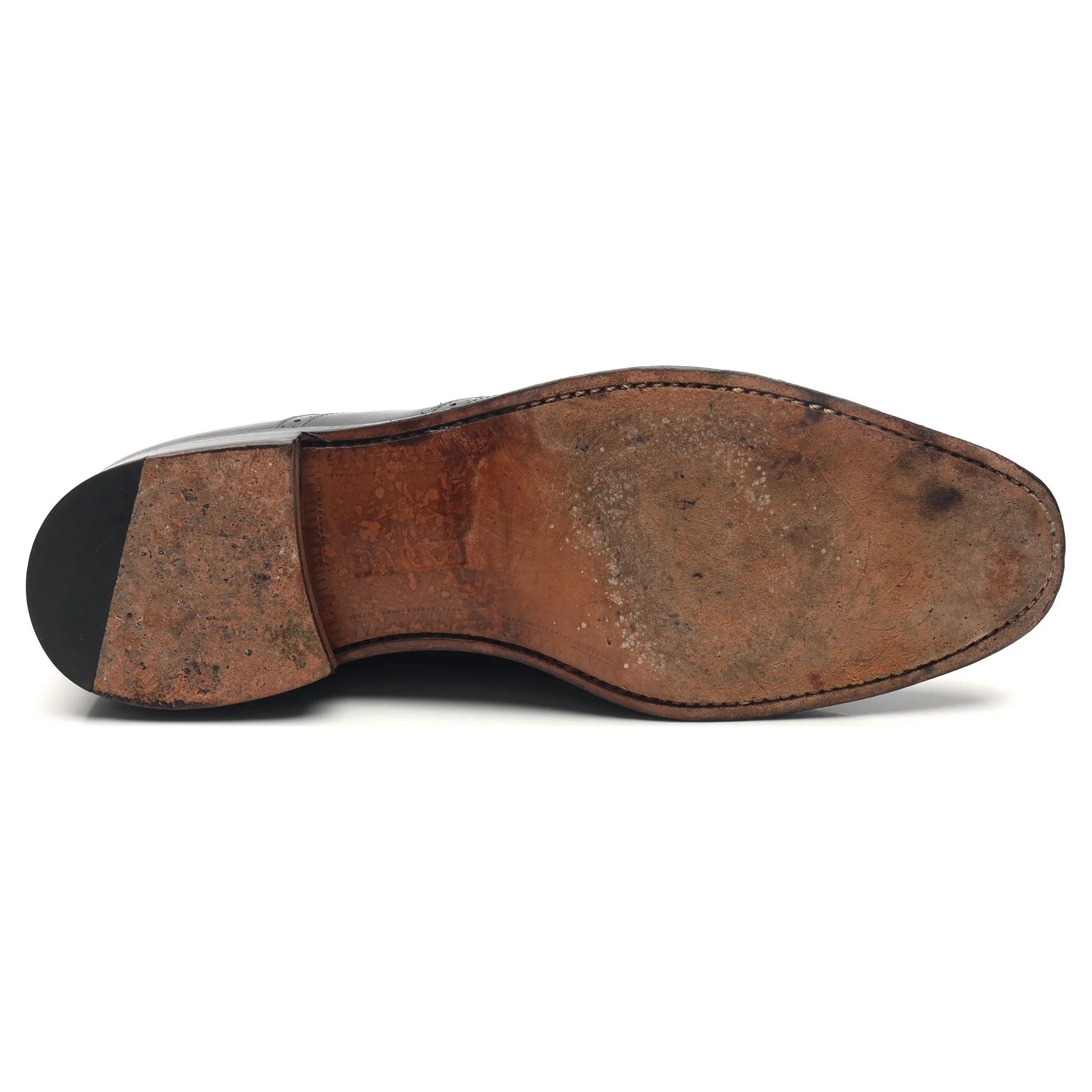 Black Leather Brogues UK 10 G - Image 11