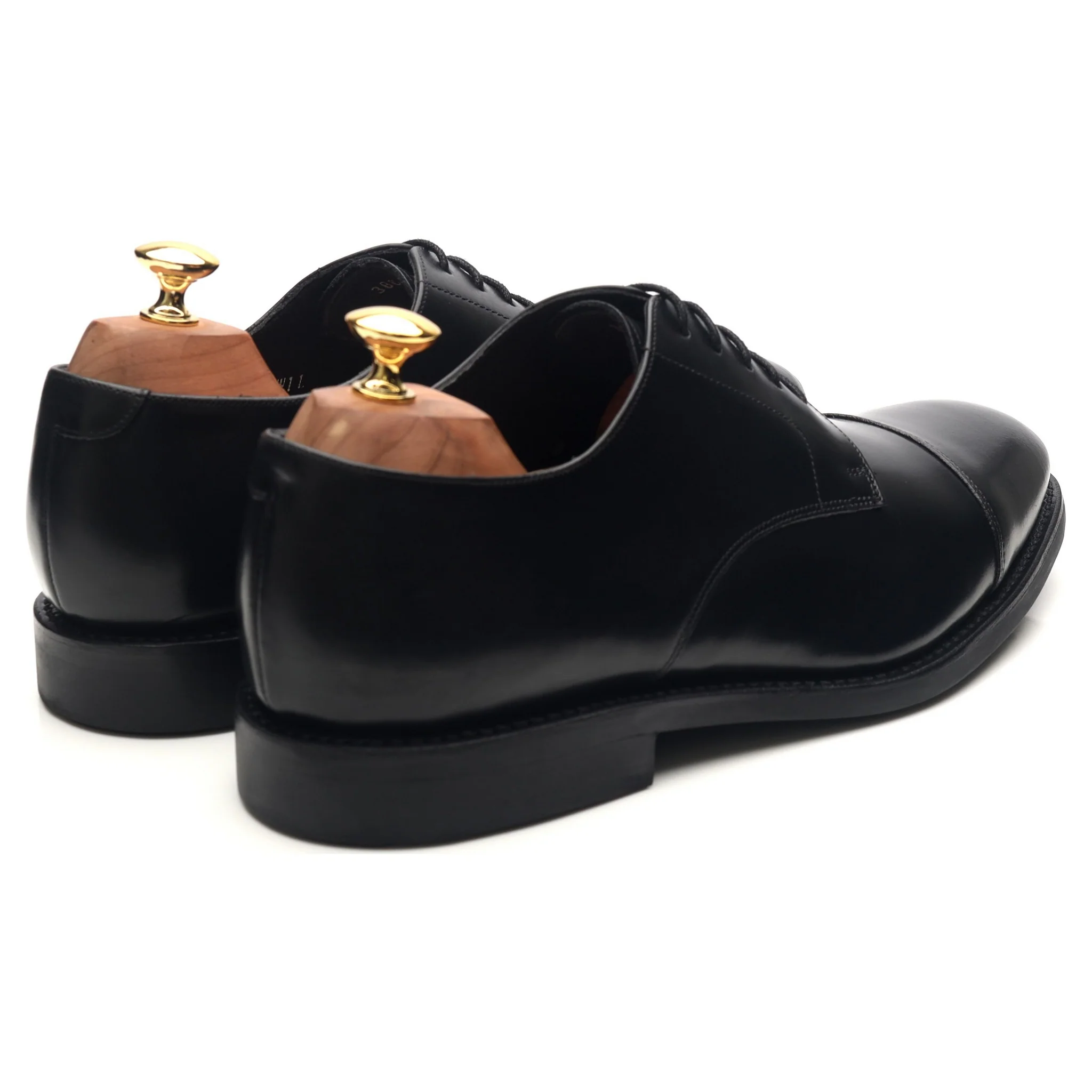 Black Leather Cap Toe Derby UK 10 G - Image 5