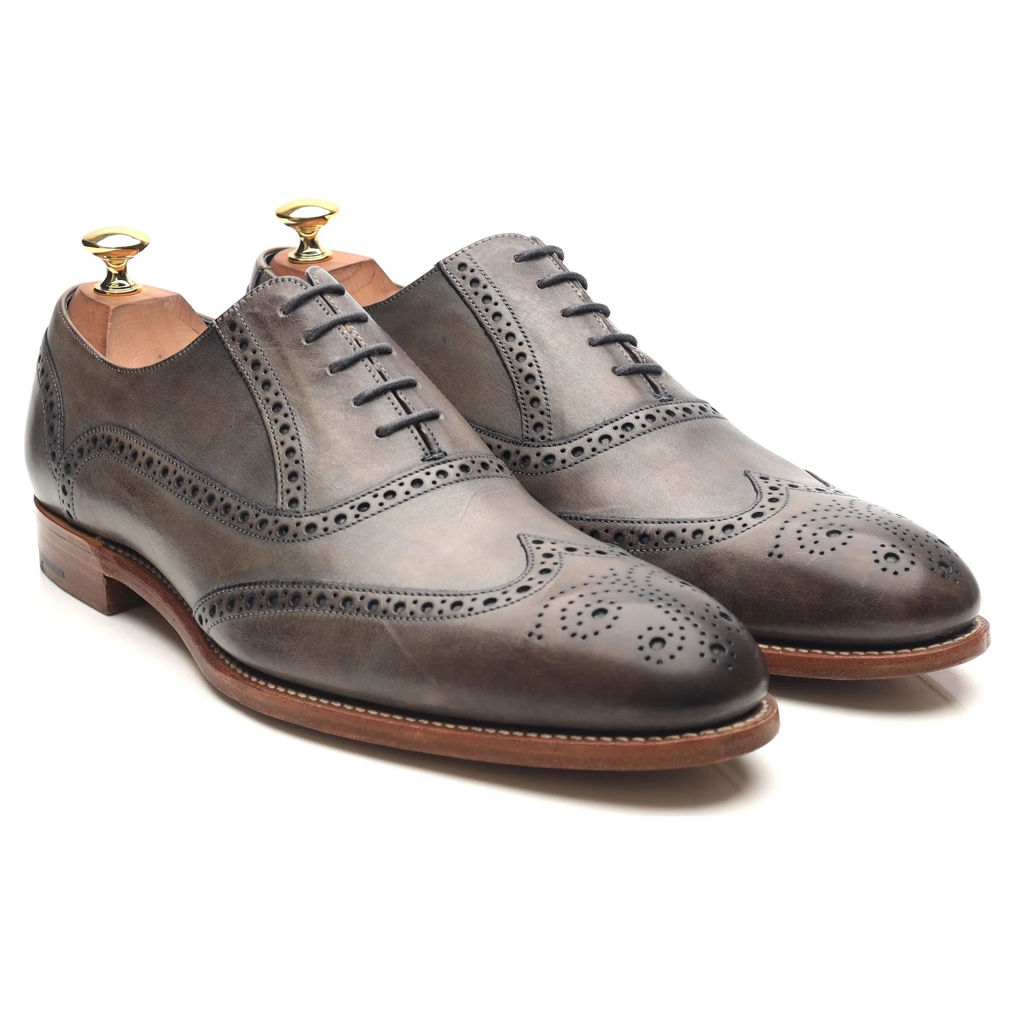 'Valiant' Grey Leather Brogues UK 9 F - Image 7