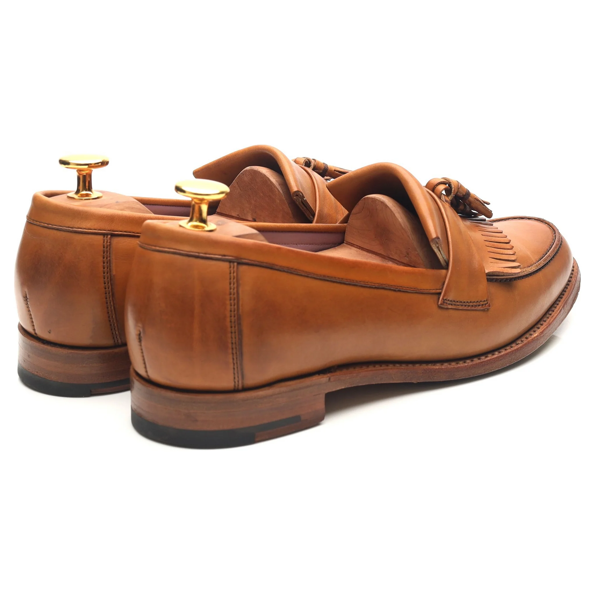 Women's 'Heather' Tan Brown Leather Fringed Tassel Loafer UK 6 D - Image 5