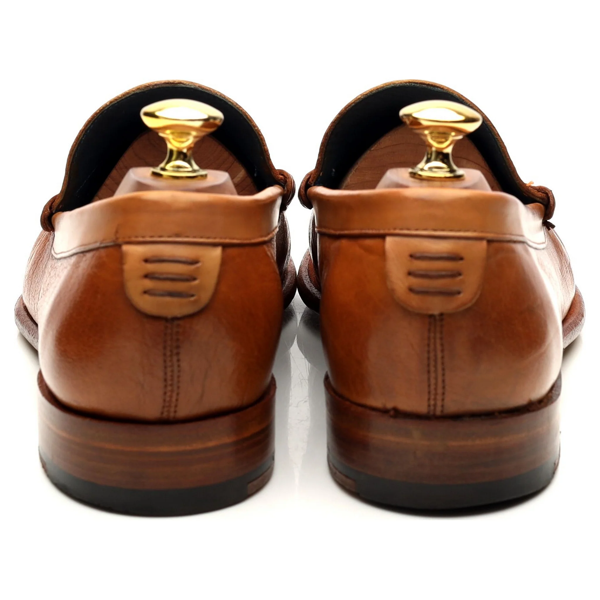 'Jack 2' Tan Brown Leather Loafers UK 7.5 F - Image 4