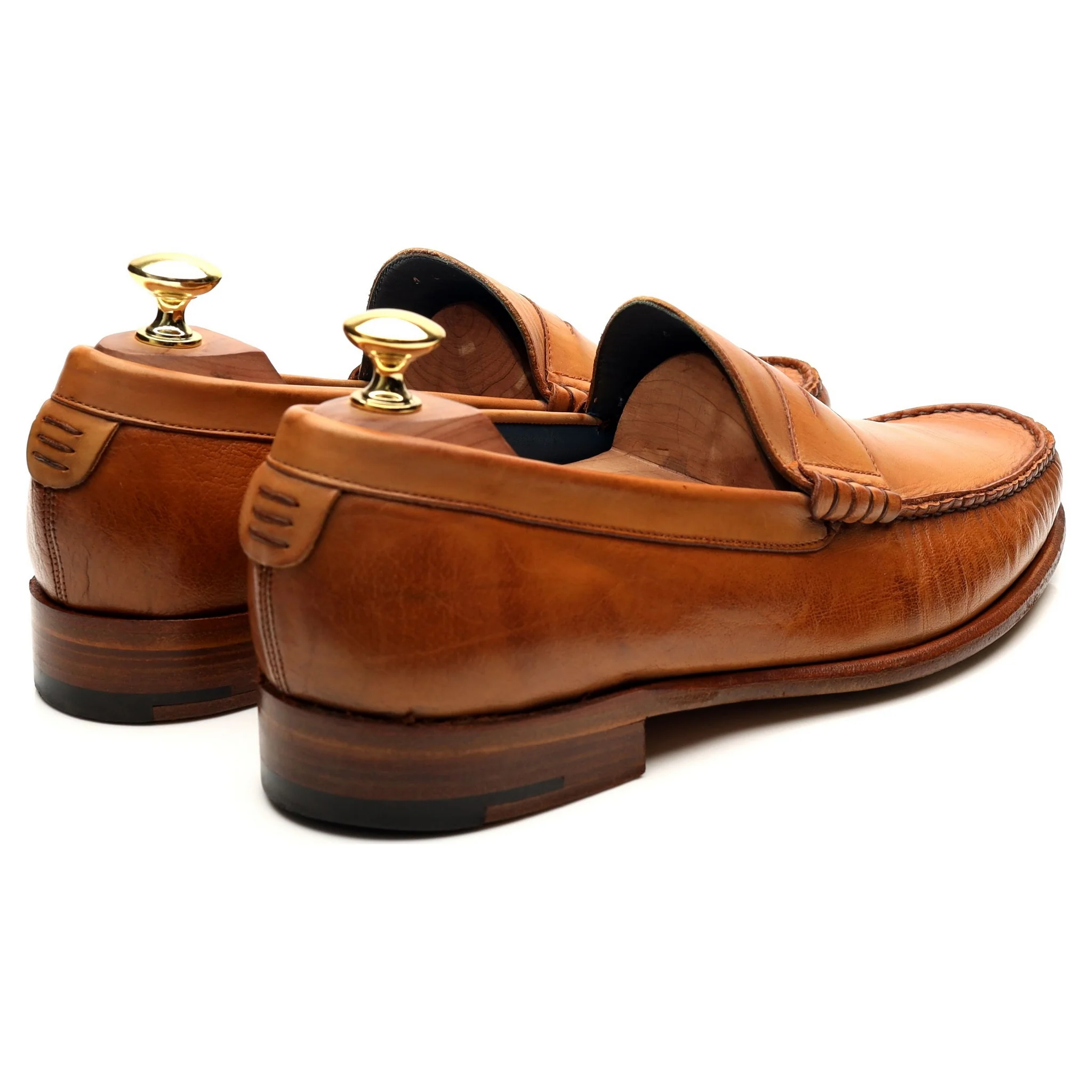'Jack 2' Tan Brown Leather Loafers UK 7.5 F - Image 5