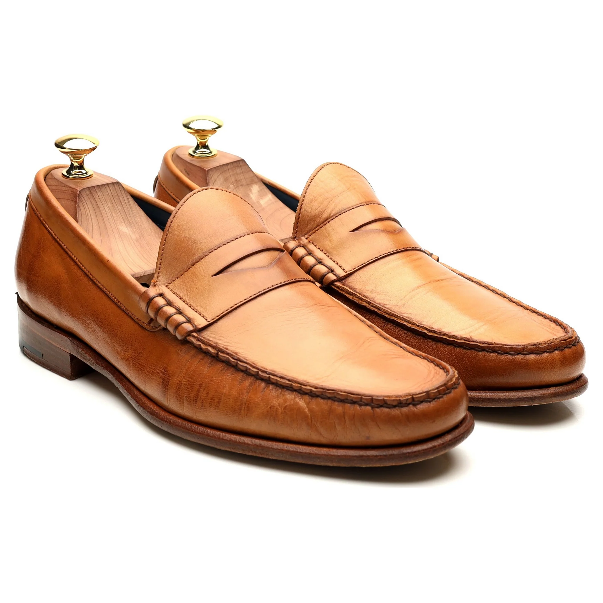 'Jack 2' Tan Brown Leather Loafers UK 7.5 F - Image 7