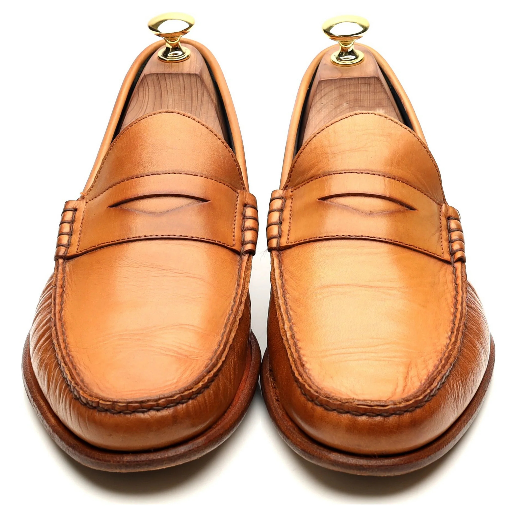 'Jack 2' Tan Brown Leather Loafers UK 7.5 F - Image 9