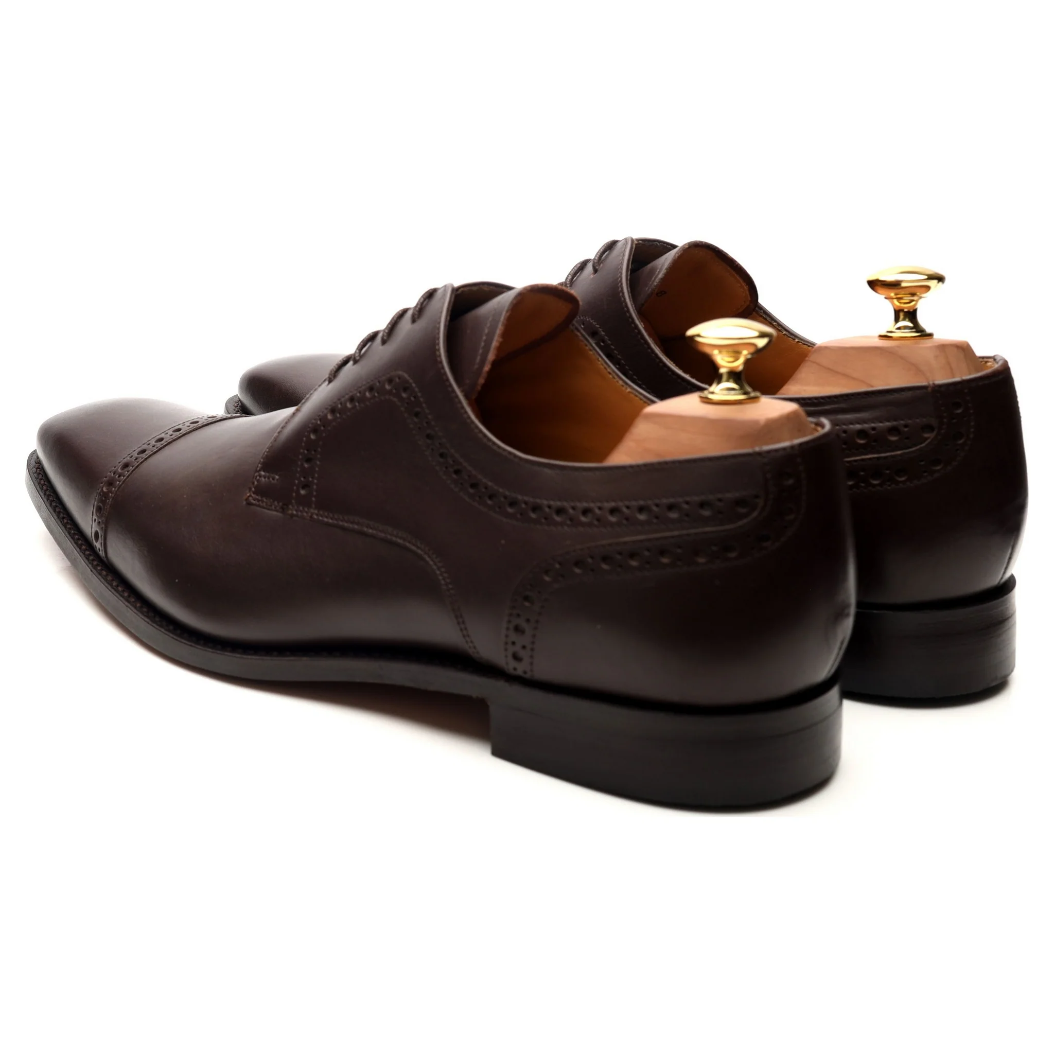 'Leo' Dark Brown Leather Derby UK 10 G - Image 3
