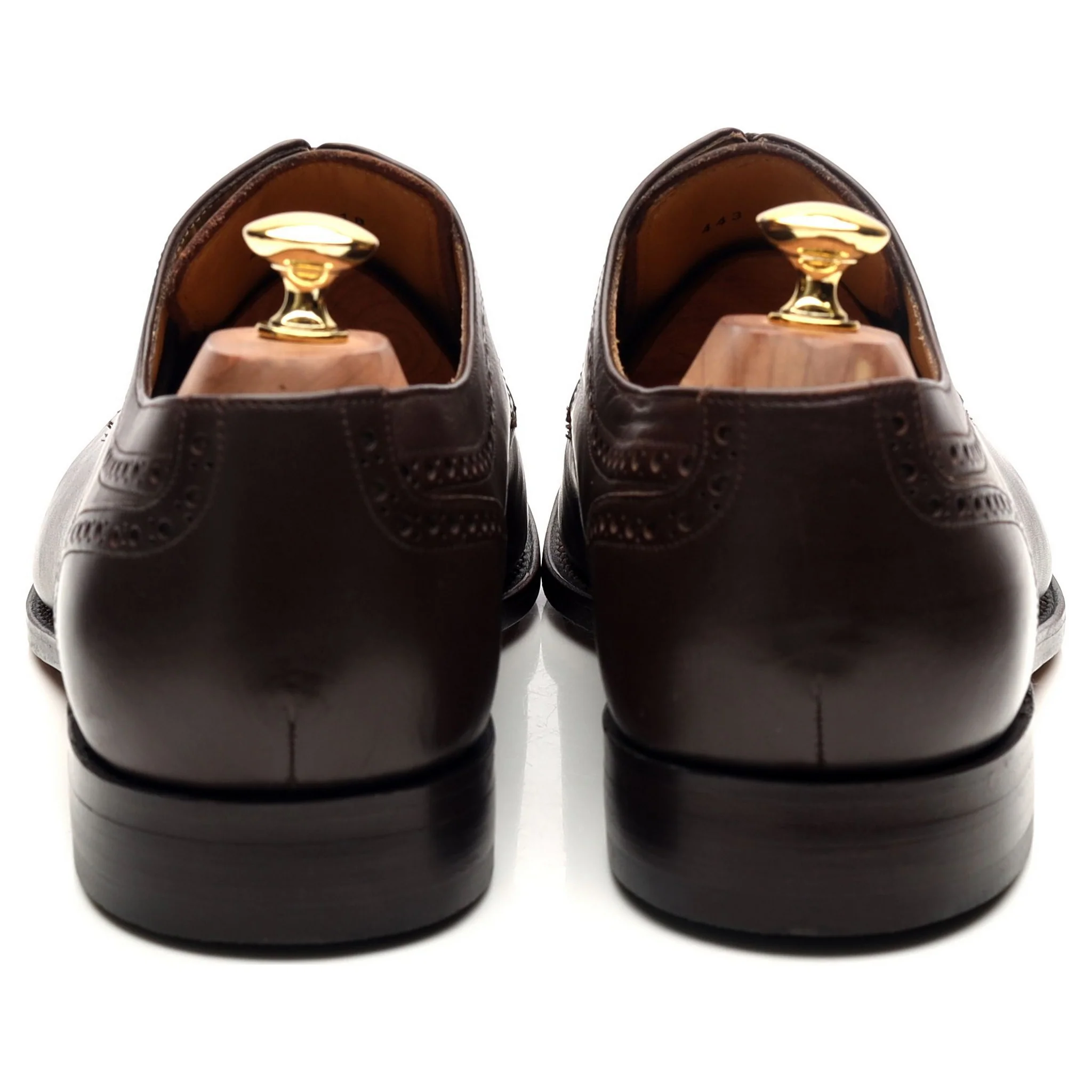 'Leo' Dark Brown Leather Derby UK 10 G - Image 4