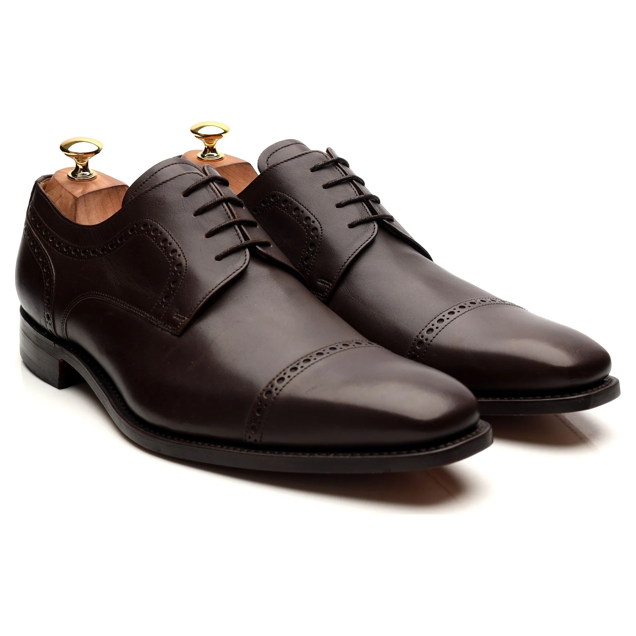 'Leo' Dark Brown Leather Derby UK 10 G - Image 7