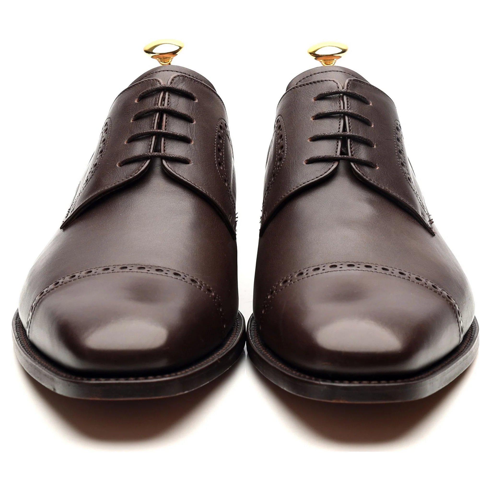 'Leo' Dark Brown Leather Derby UK 10 G - Image 8