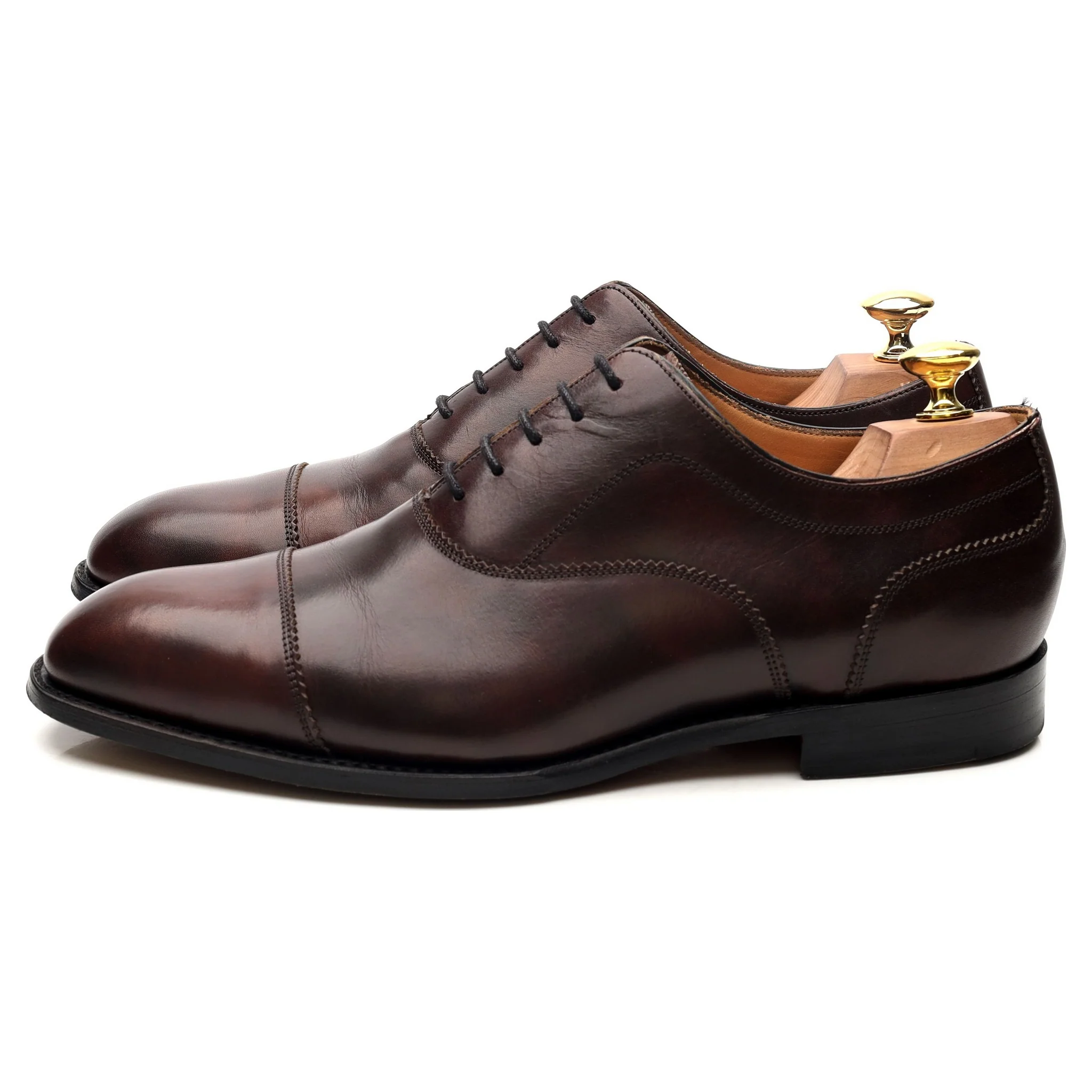 'Lincoln' Dark Brown Leather Oxford UK 8 FX - Image 2