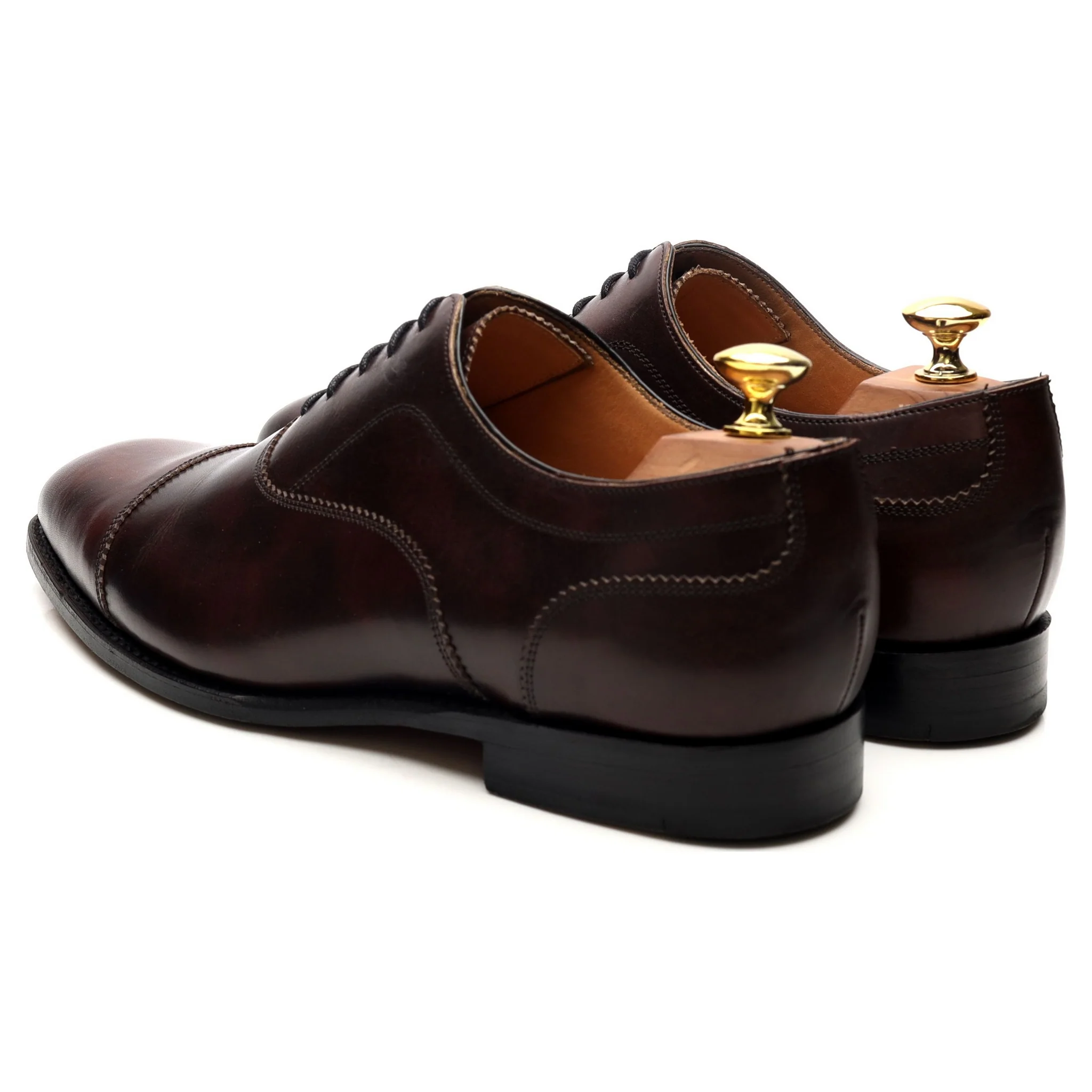 'Lincoln' Dark Brown Leather Oxford UK 8 FX - Image 3