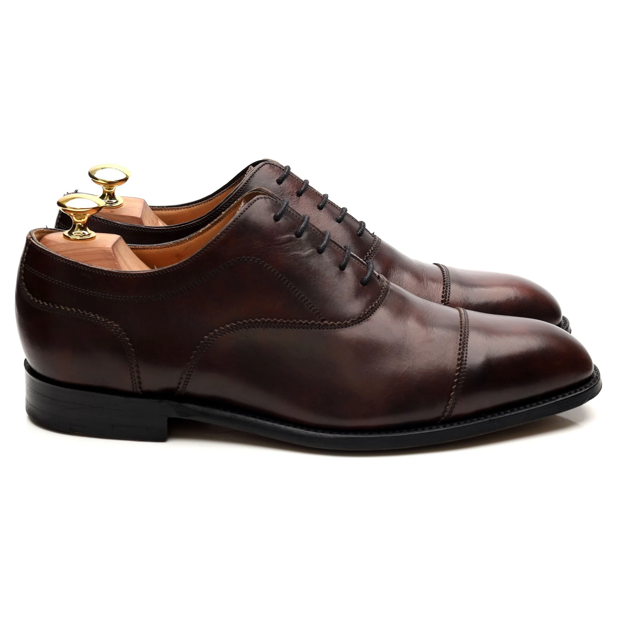 'Lincoln' Dark Brown Leather Oxford UK 8 FX - Image 6