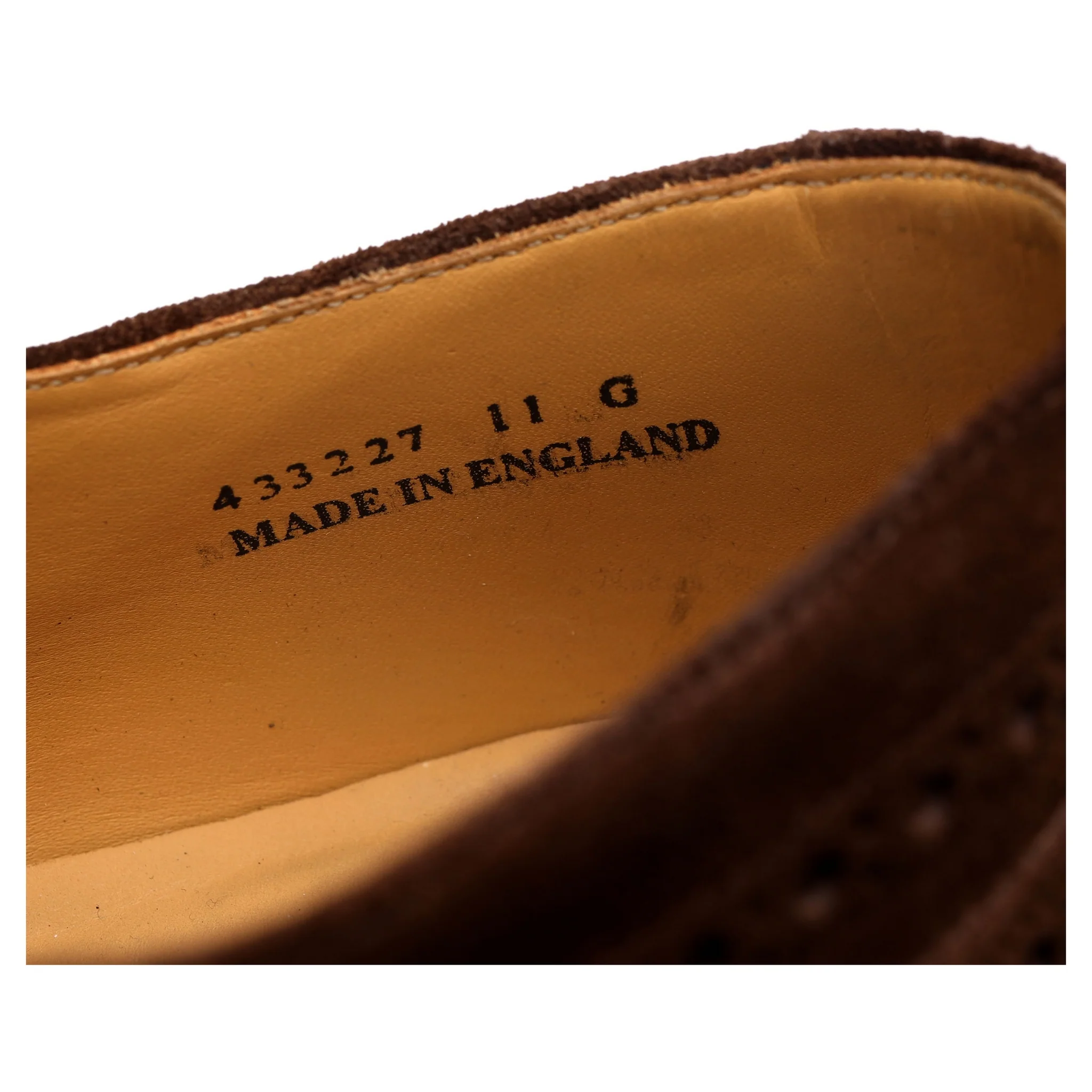 'Luke' Brown Suede Oxford Semi Brogues UK 11 G - Image 13