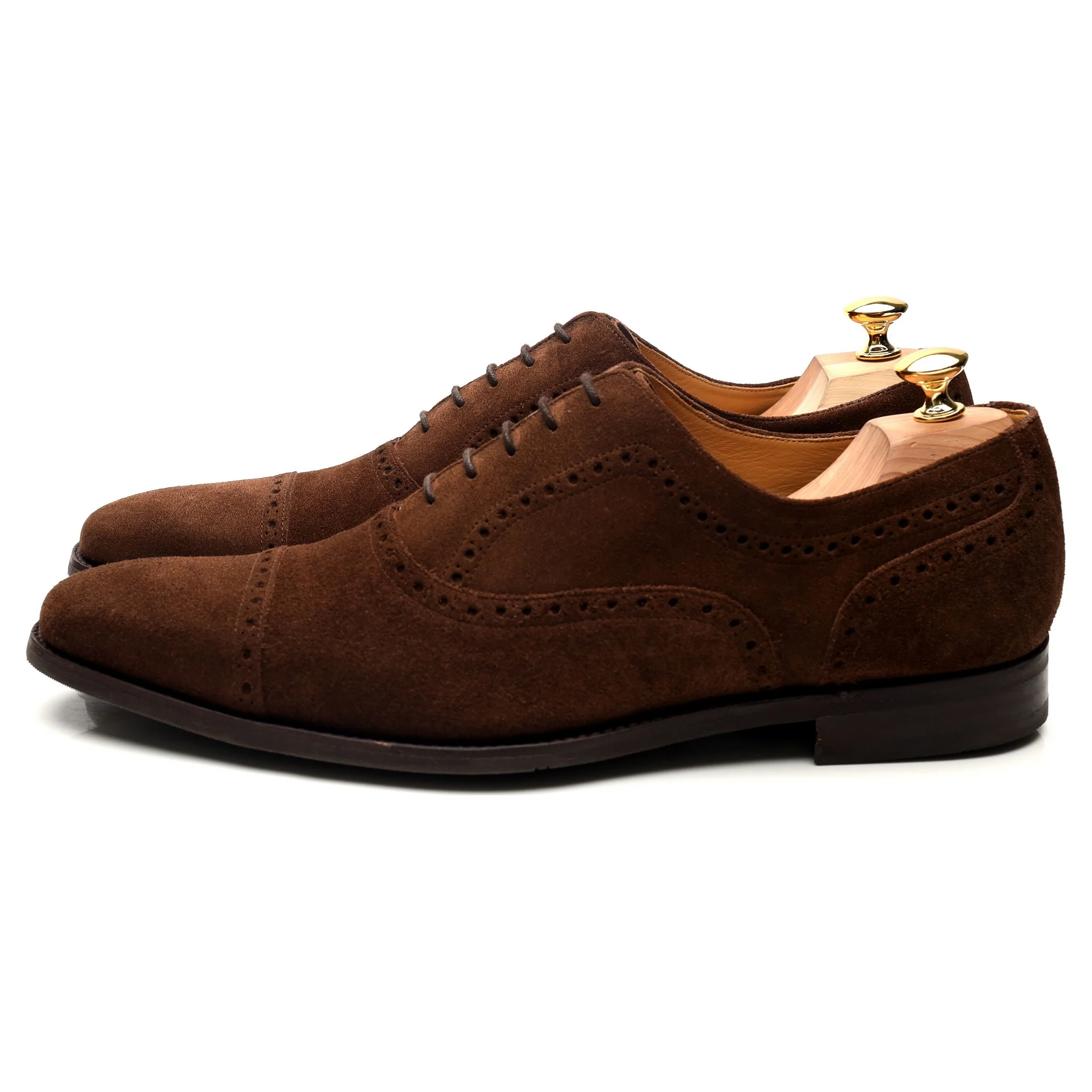'Luke' Brown Suede Oxford Semi Brogues UK 11 G - Image 2
