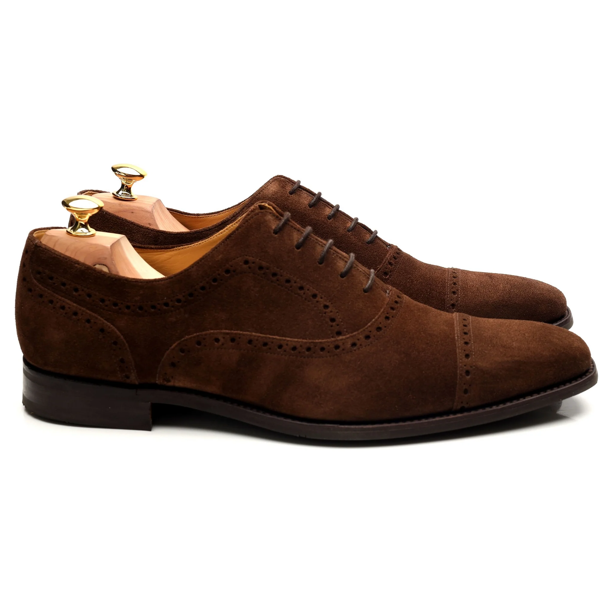 'Luke' Brown Suede Oxford Semi Brogues UK 11 G - Image 6