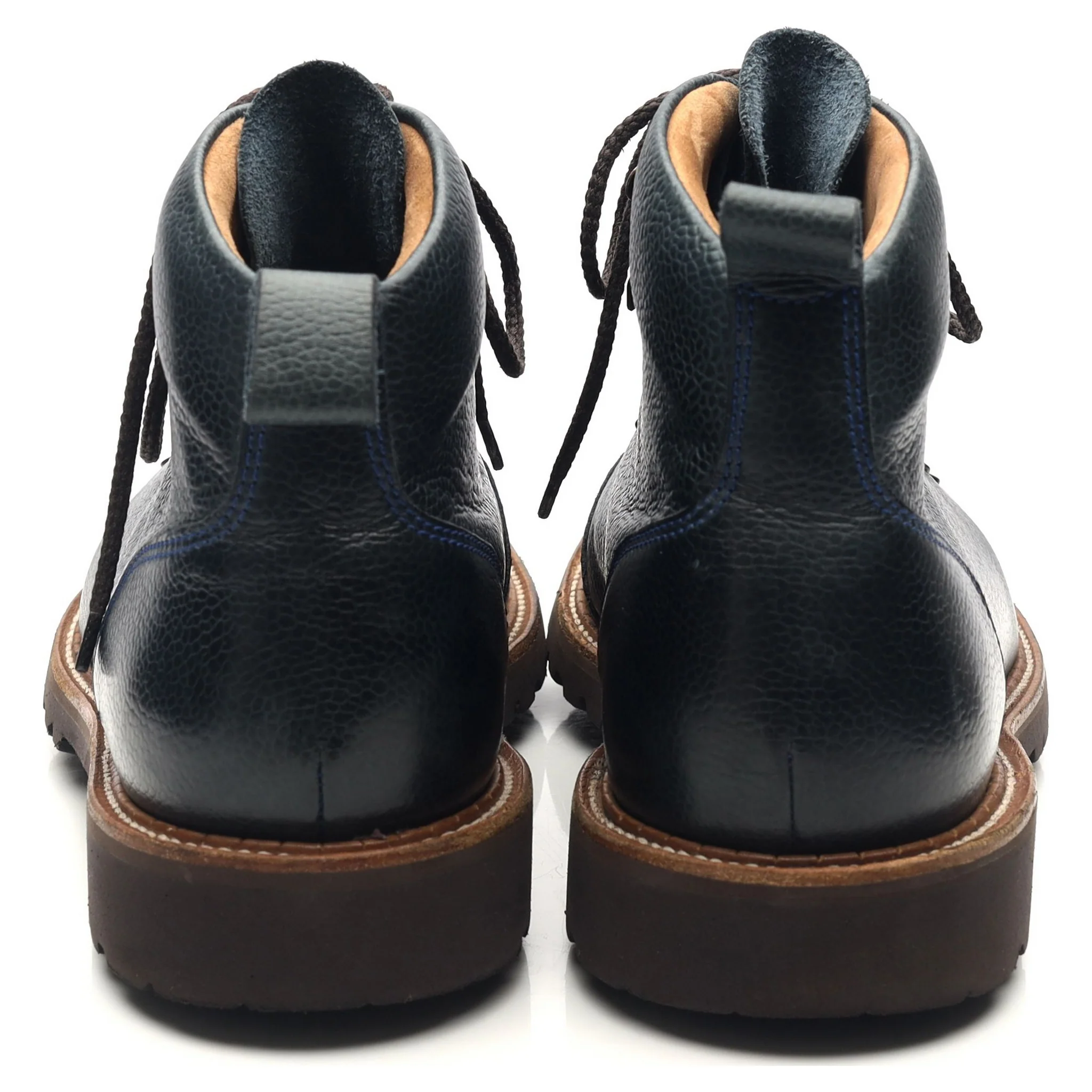 'Glencoe' Navy Blue Leather Hiker Boots UK 9.5 F - Image 4