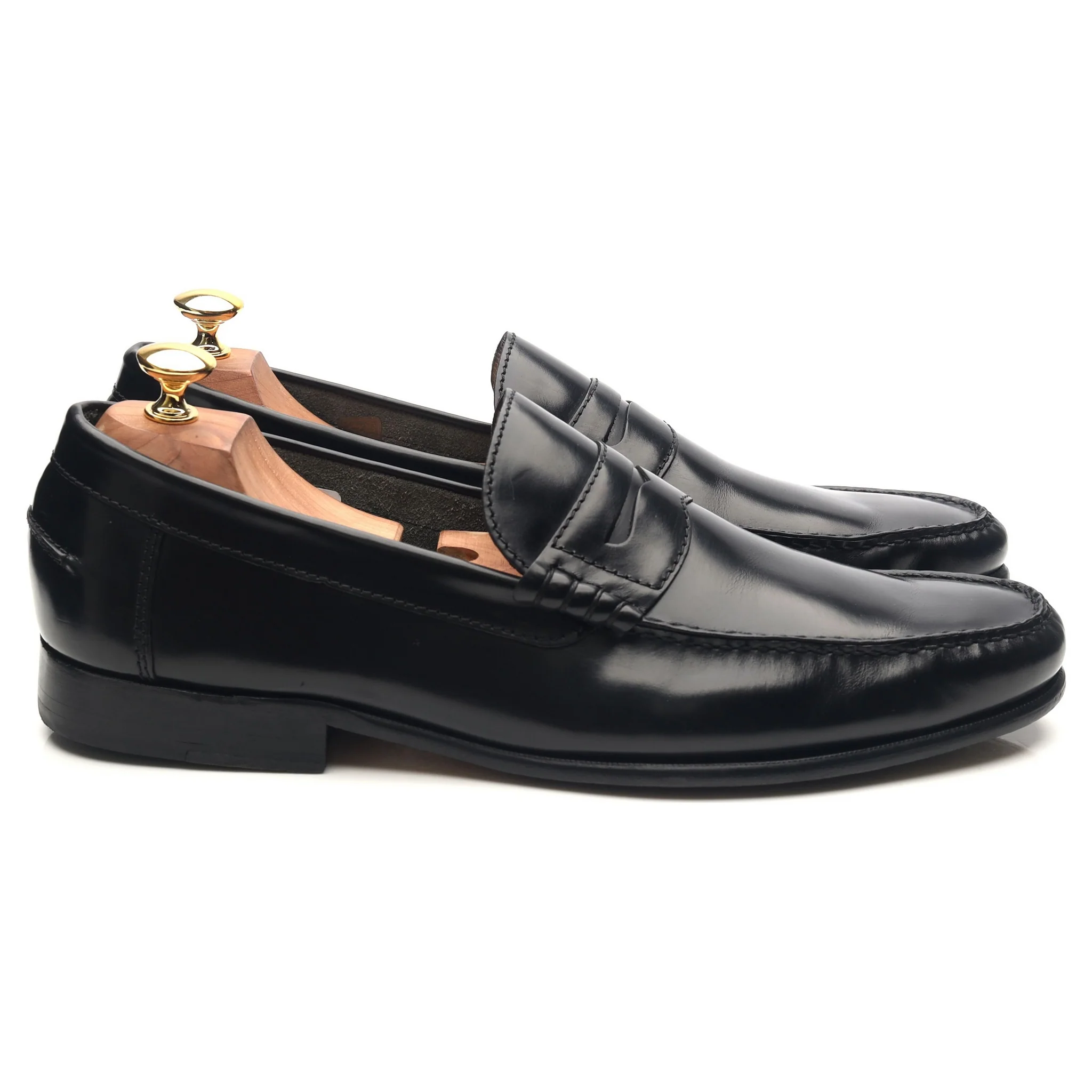 'Newington' Black Leather Loafers UK 10.5 F - Image 6